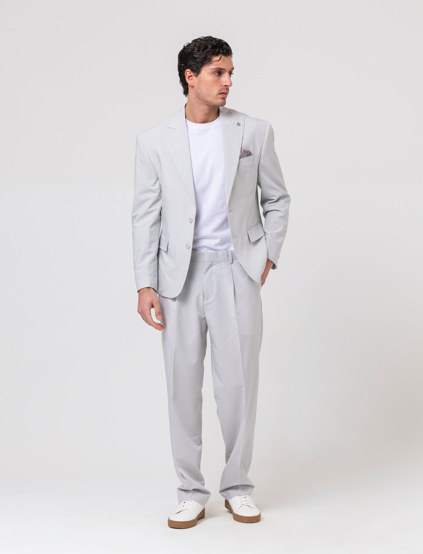 Pantaloni da completo relaxed fit da uomo - Grigio ghiaccio