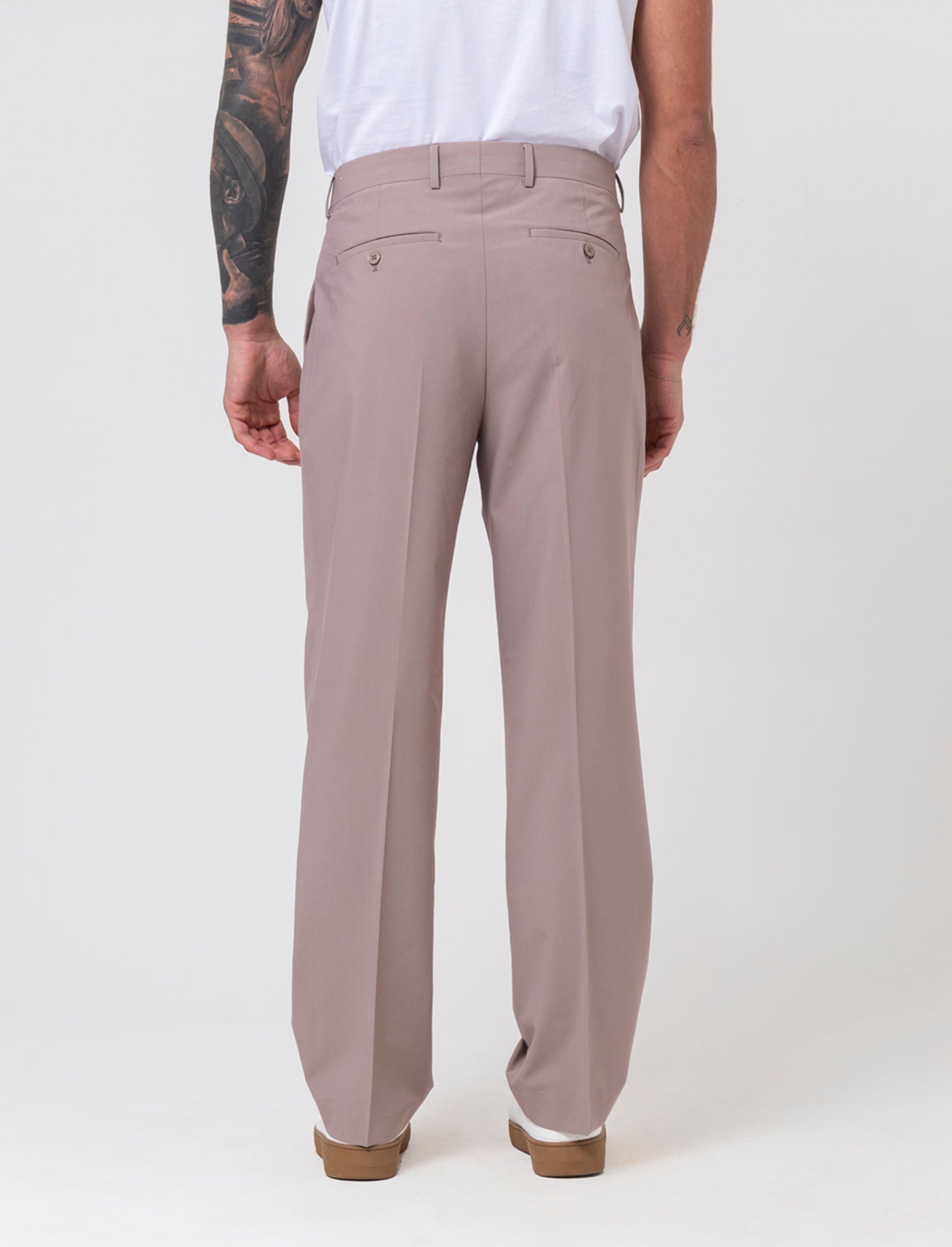 Pantaloni da completo relaxed fit da uomo - Grigio tortora