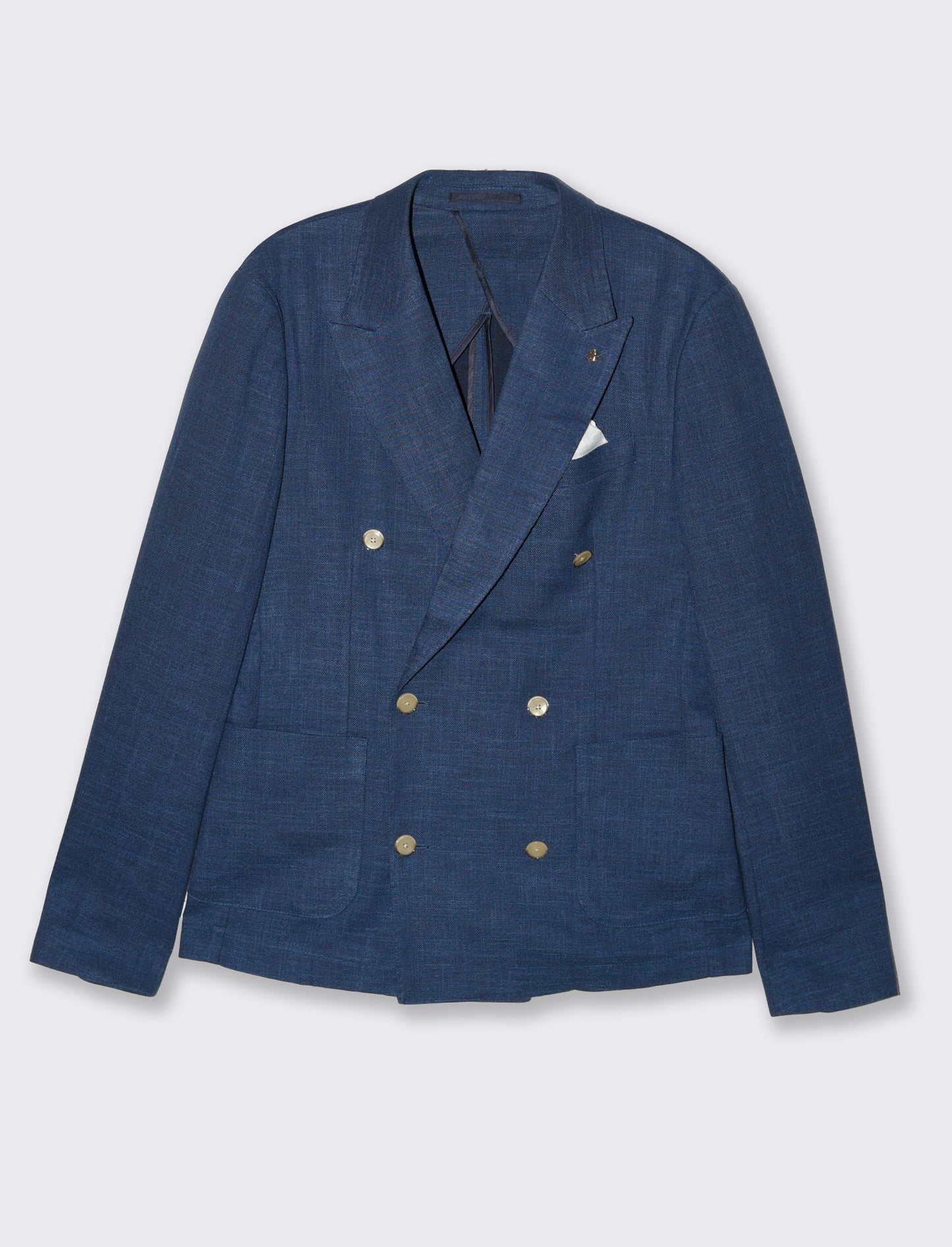 Man's double breasted blazer formal fit - Blue
