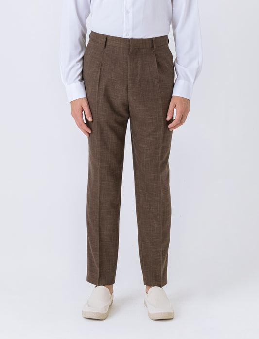 Pantaloni da completo formal fit da uomo - Moro