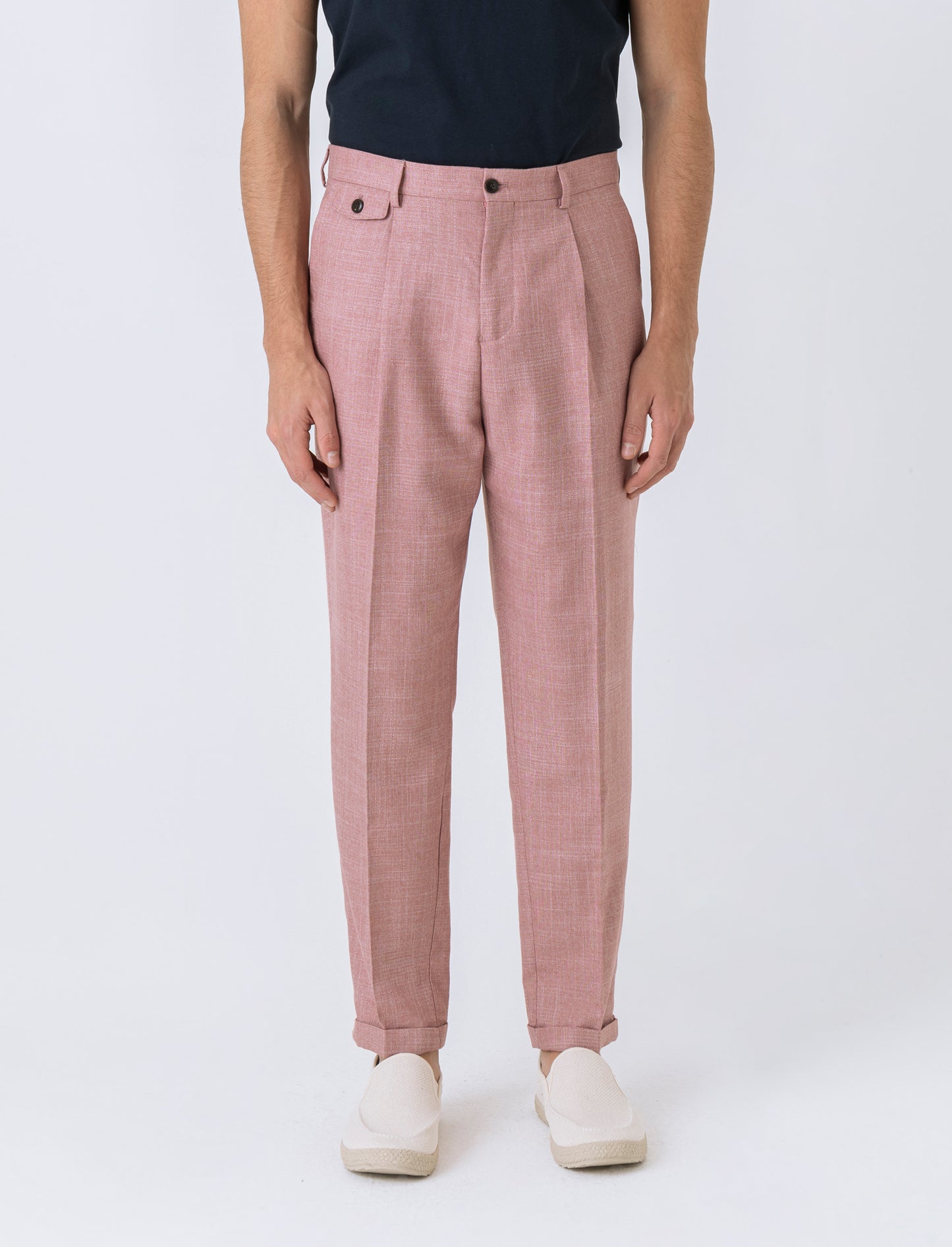 Pantaloni da completo formal fit da uomo - Corallo
