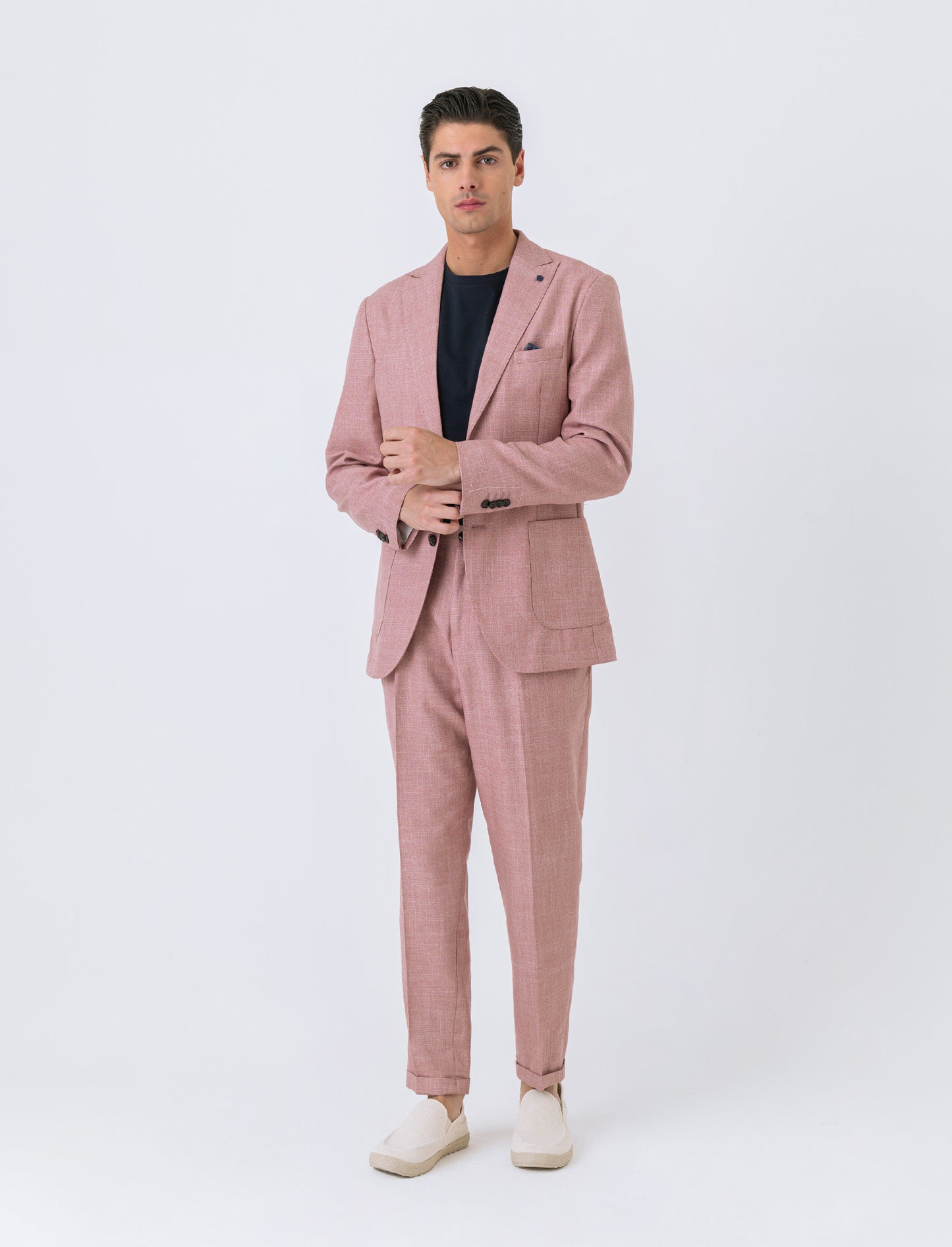 Pantaloni da completo formal fit da uomo - Corallo