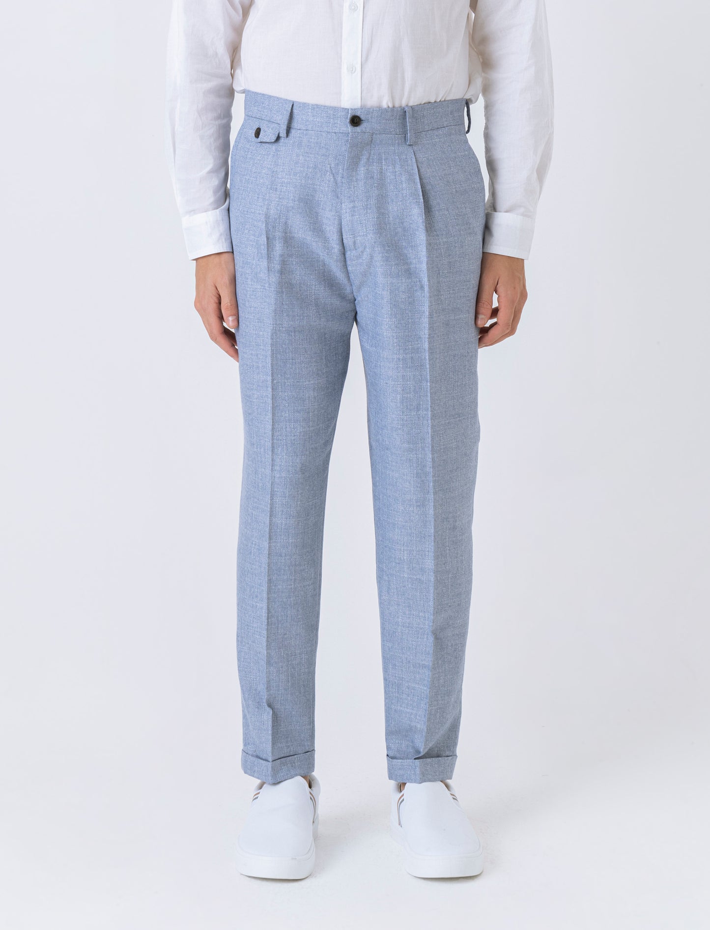 Pantaloni da completo formal fit da uomo - Celeste