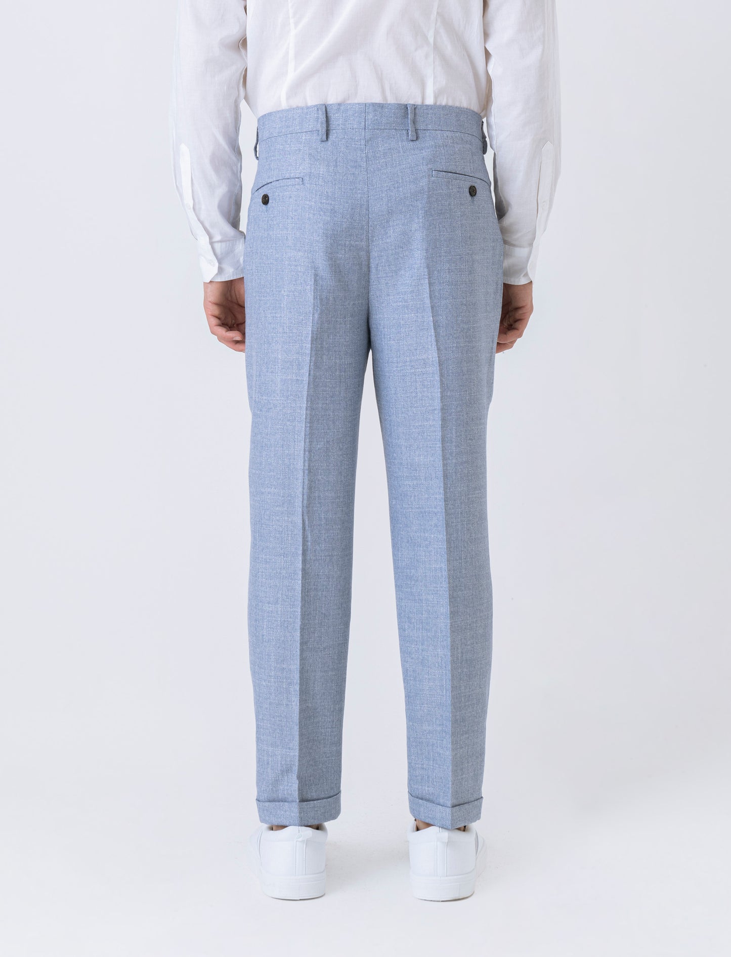Pantaloni da completo formal fit da uomo - Celeste