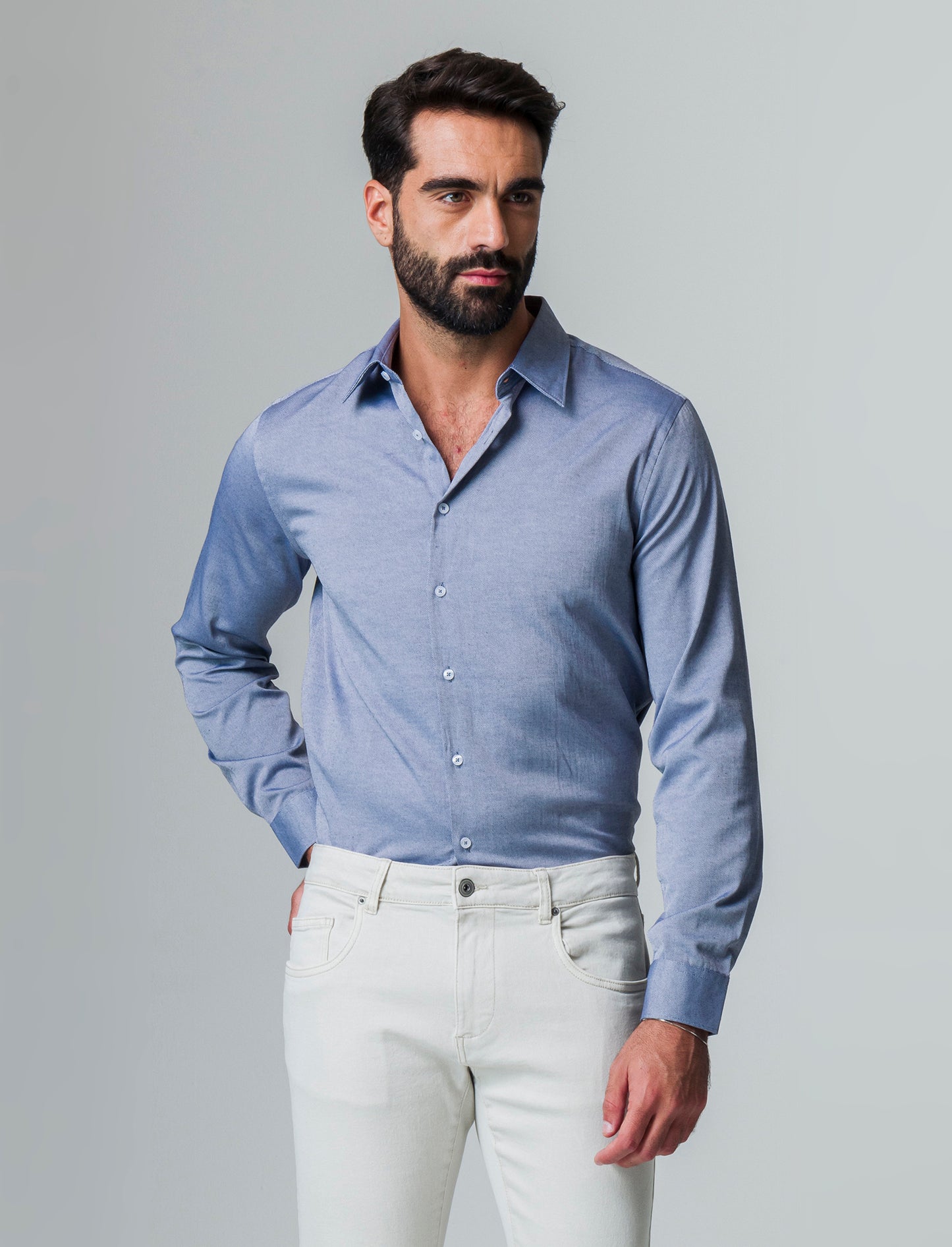 Man's regular fit oxford shirt - Blue