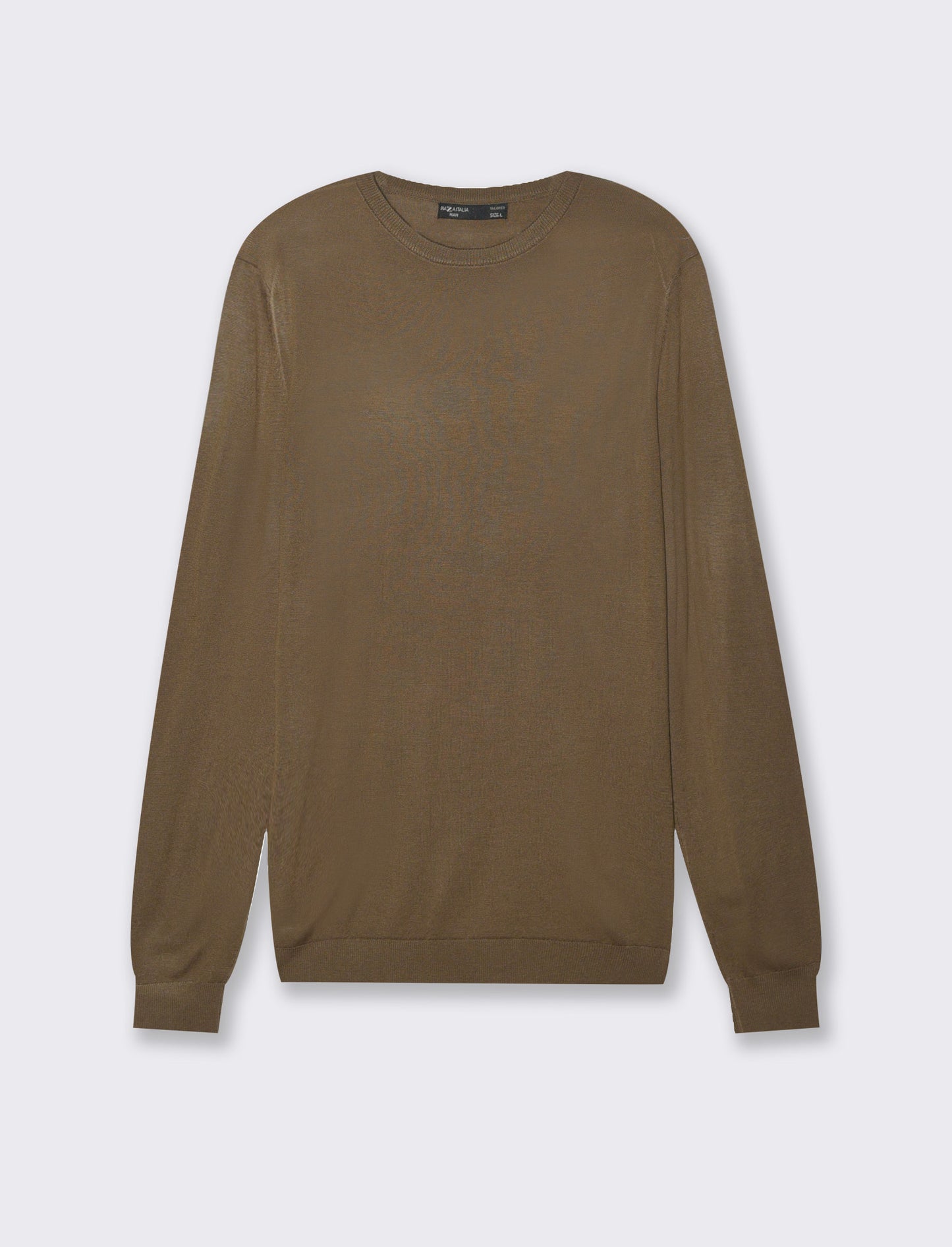 Maglia basic effetto cachemere da uomo - Grigio fango