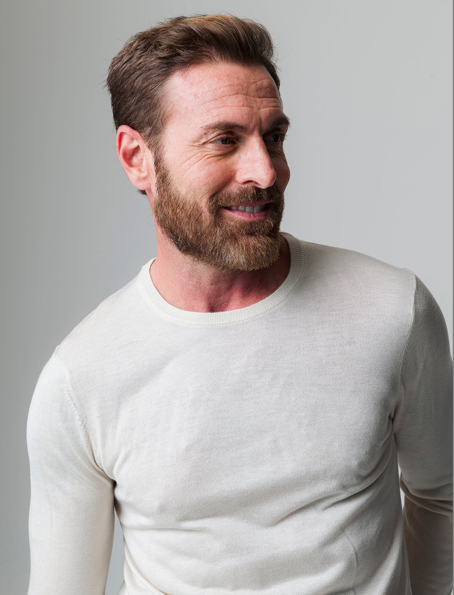 Maglia basic effetto cachemere da uomo - Grigio ghiaccio