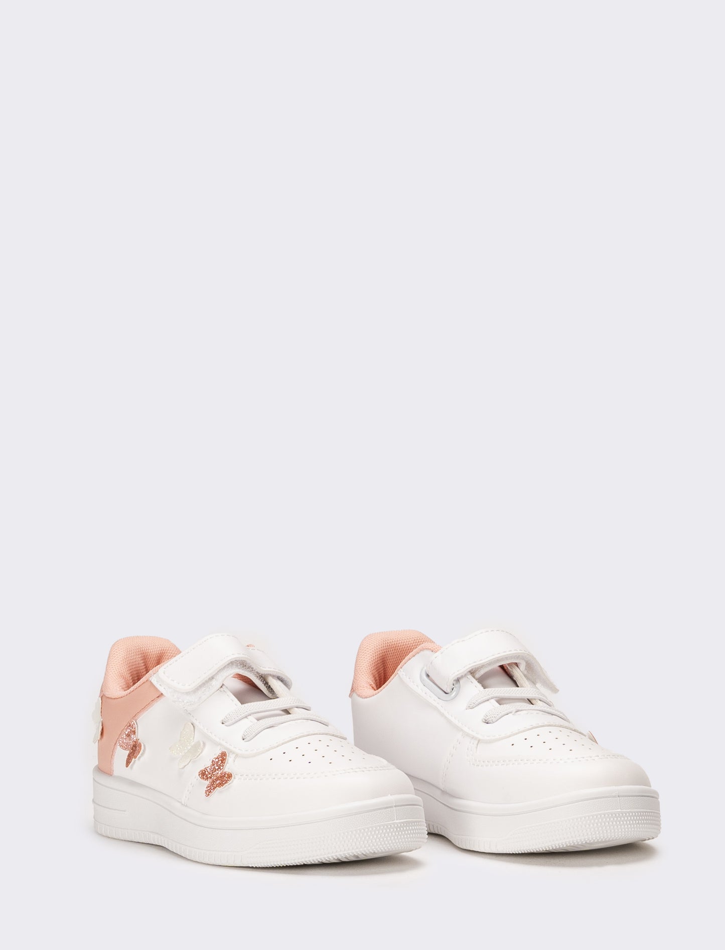 Sneakers con farfalle 3D da bambina - Bianco