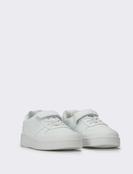 Sneakers monocolore da bambino - Bianco