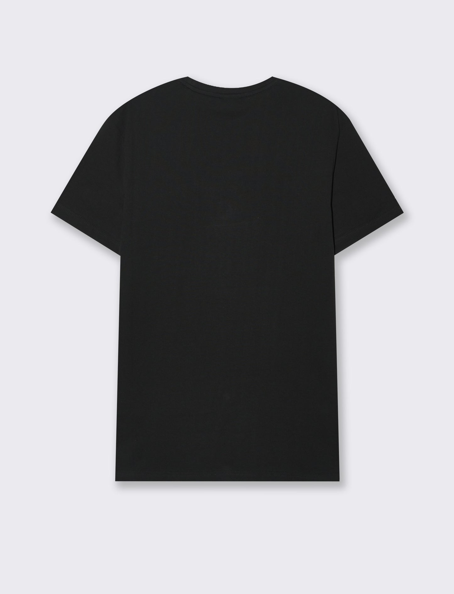 T-shirt con ricamo a contrasto da uomo - Nero