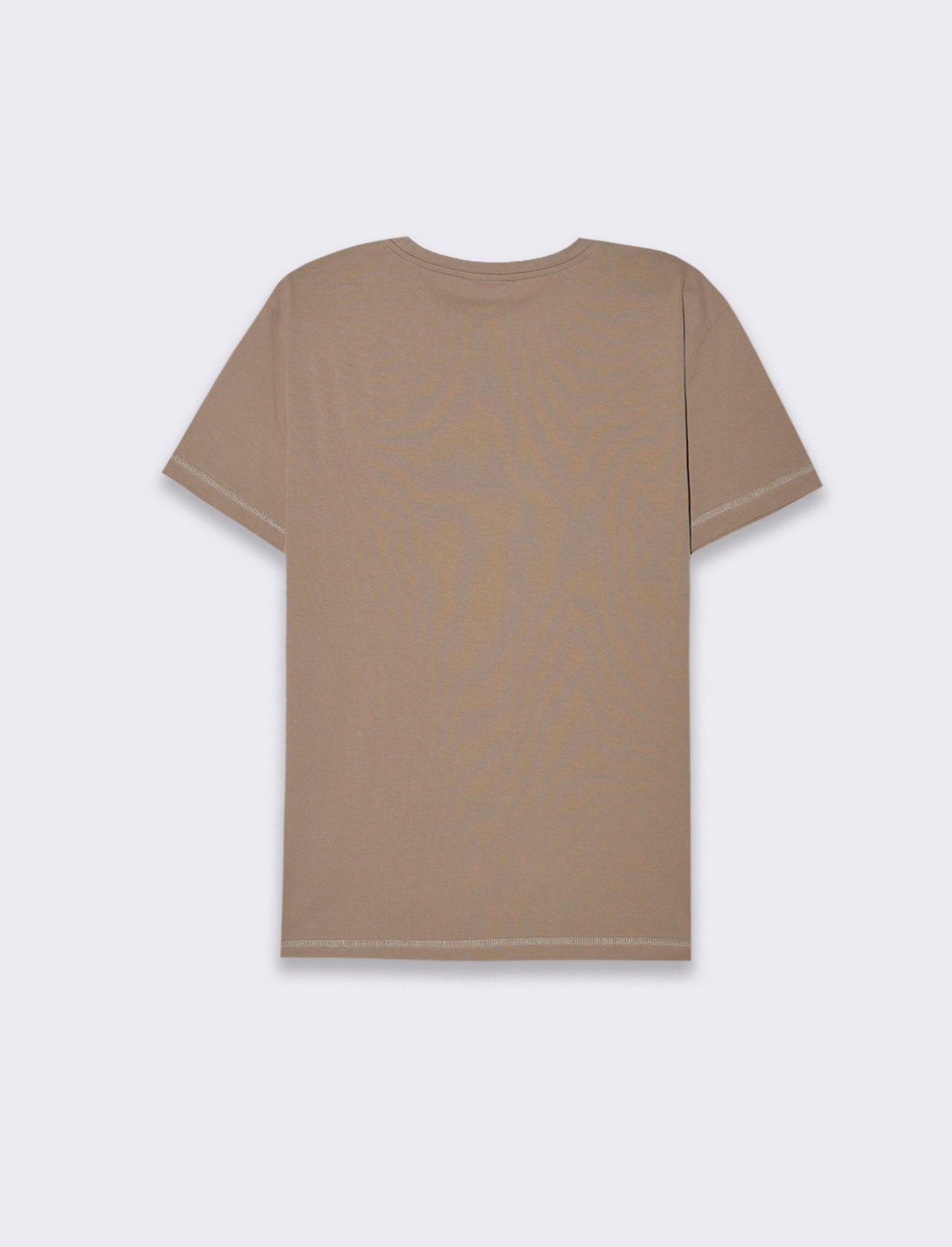 T-shirt con ricamo e taschino da uomo - Grigio tortora