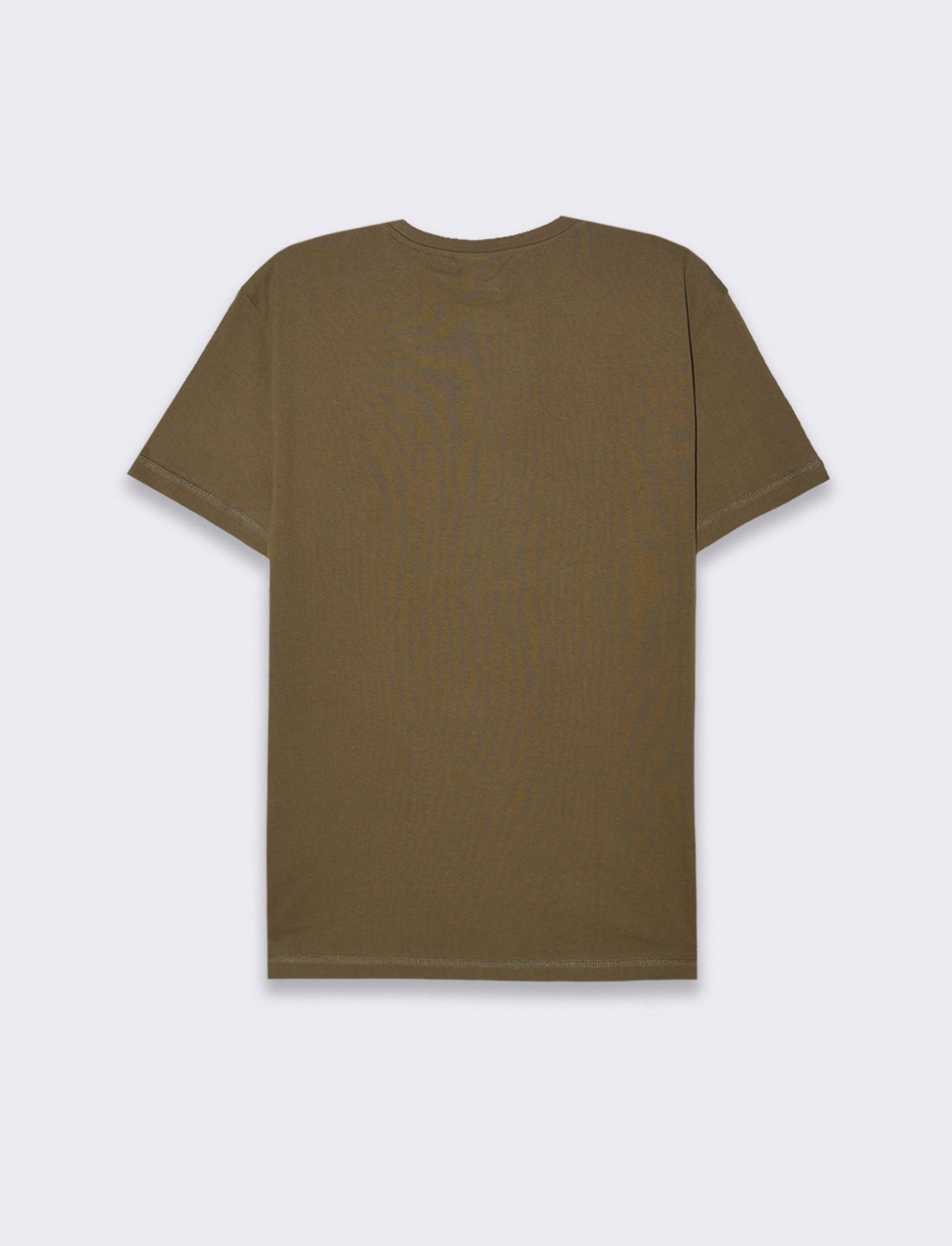 T-shirt con ricamo e taschino da uomo - Verde kaki