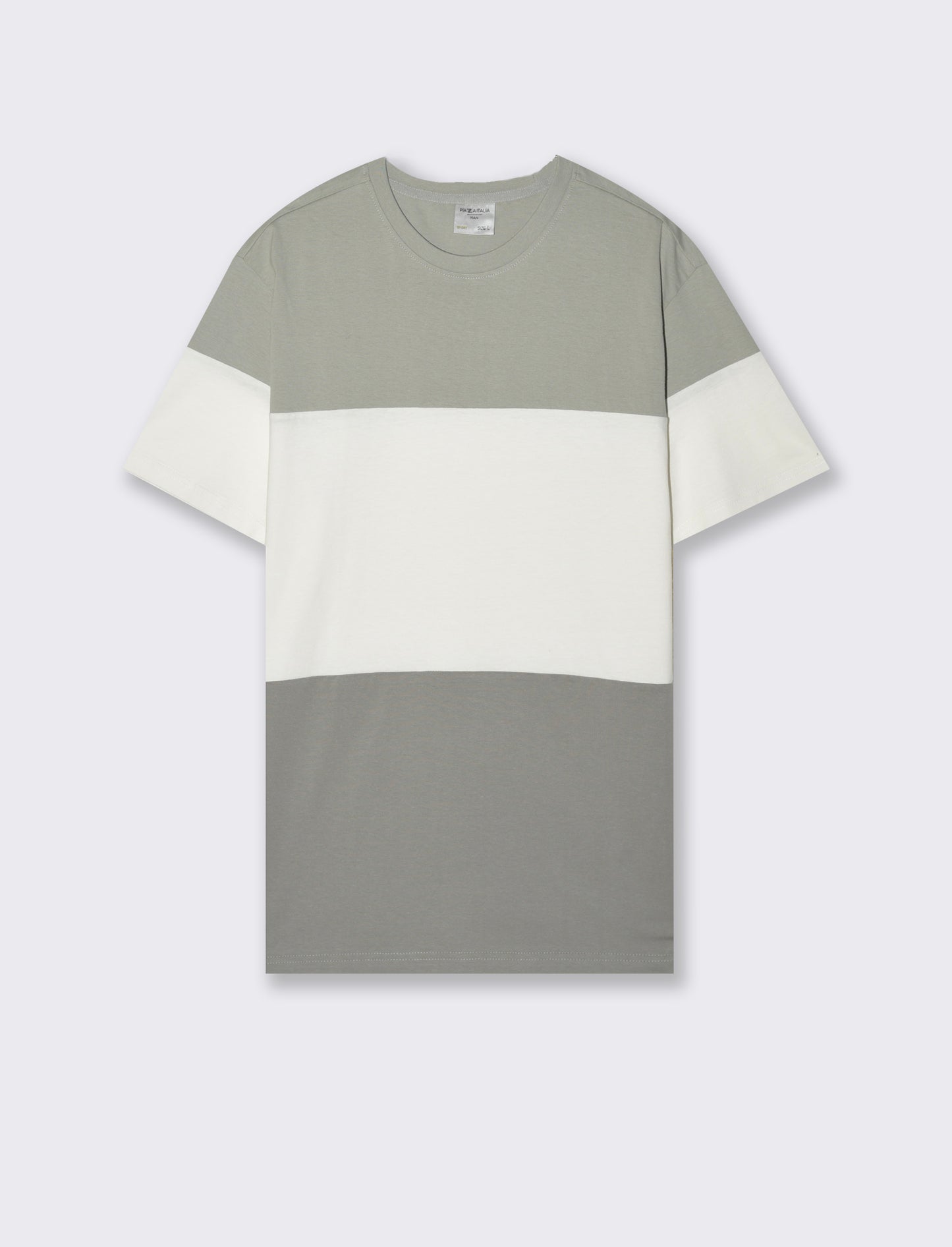 T-shirt a fasce da uomo - Bianco