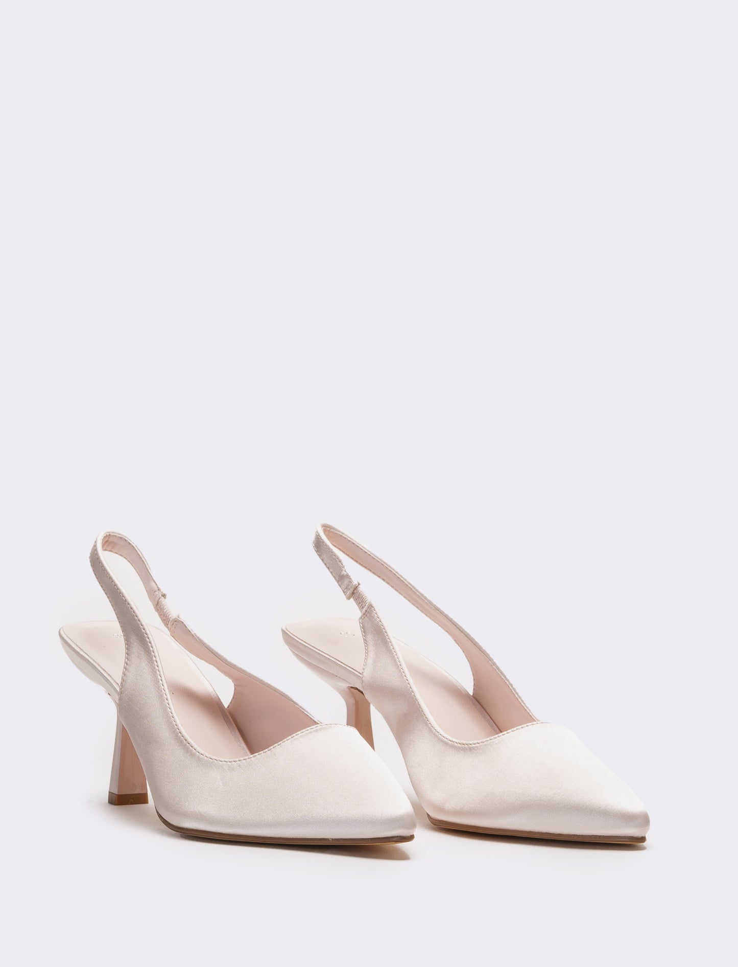 Slingback in raso da donna - Cipria