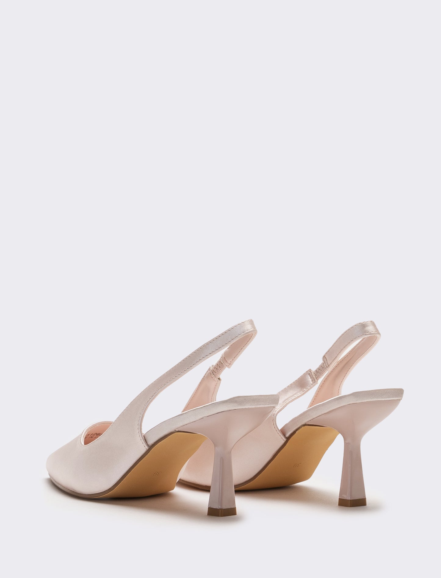 Slingback in raso da donna - Cipria
