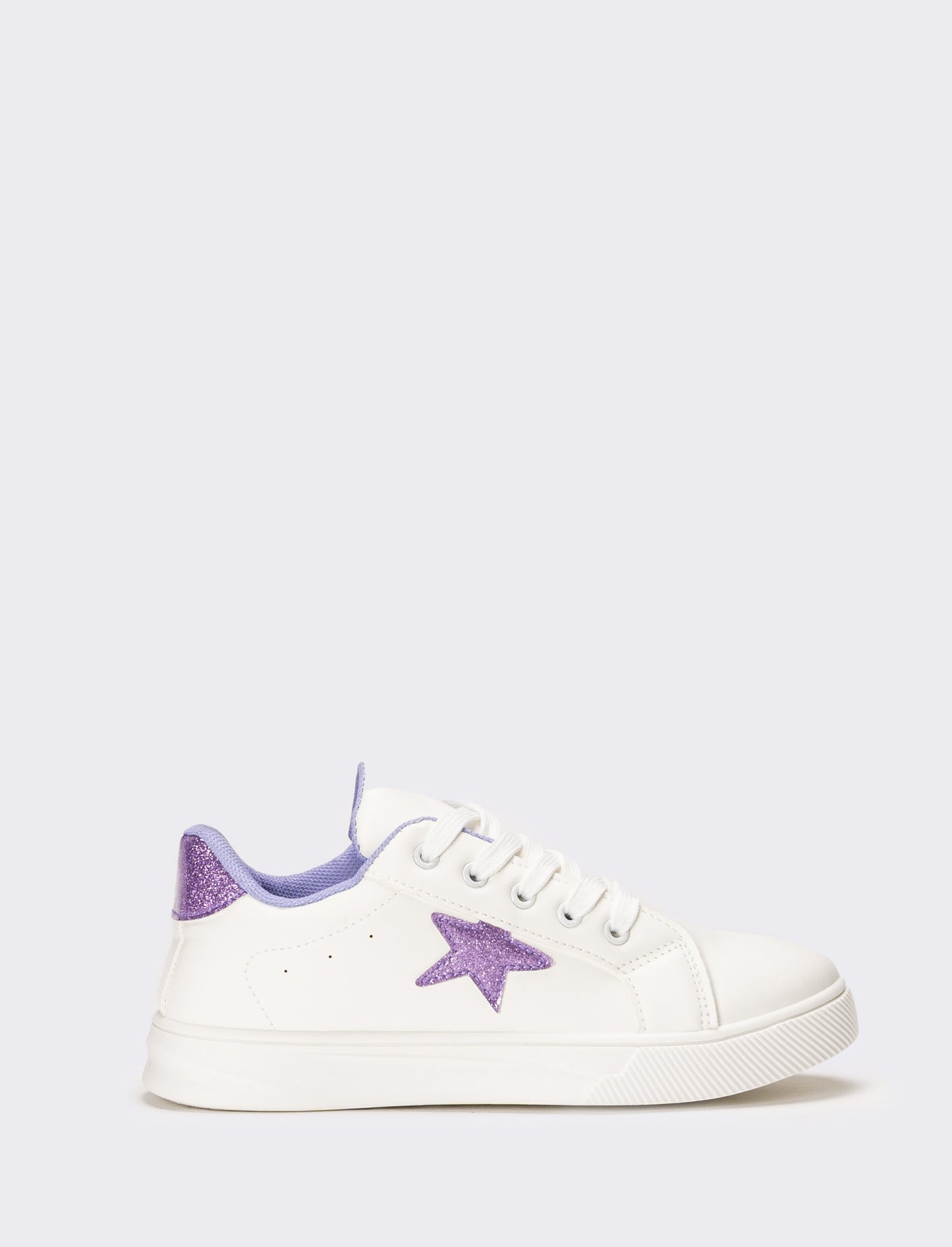Sneakers da bambina con stella - Bianco
