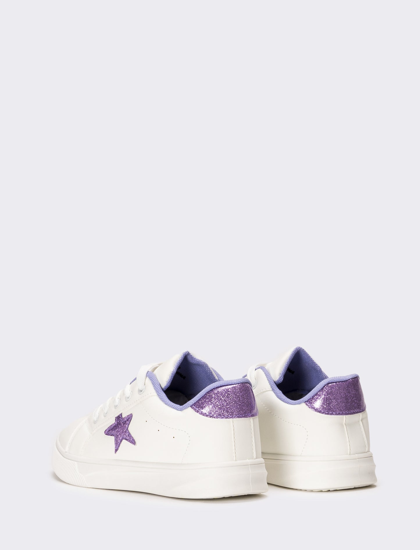 Sneakers da bambina con stella - Bianco