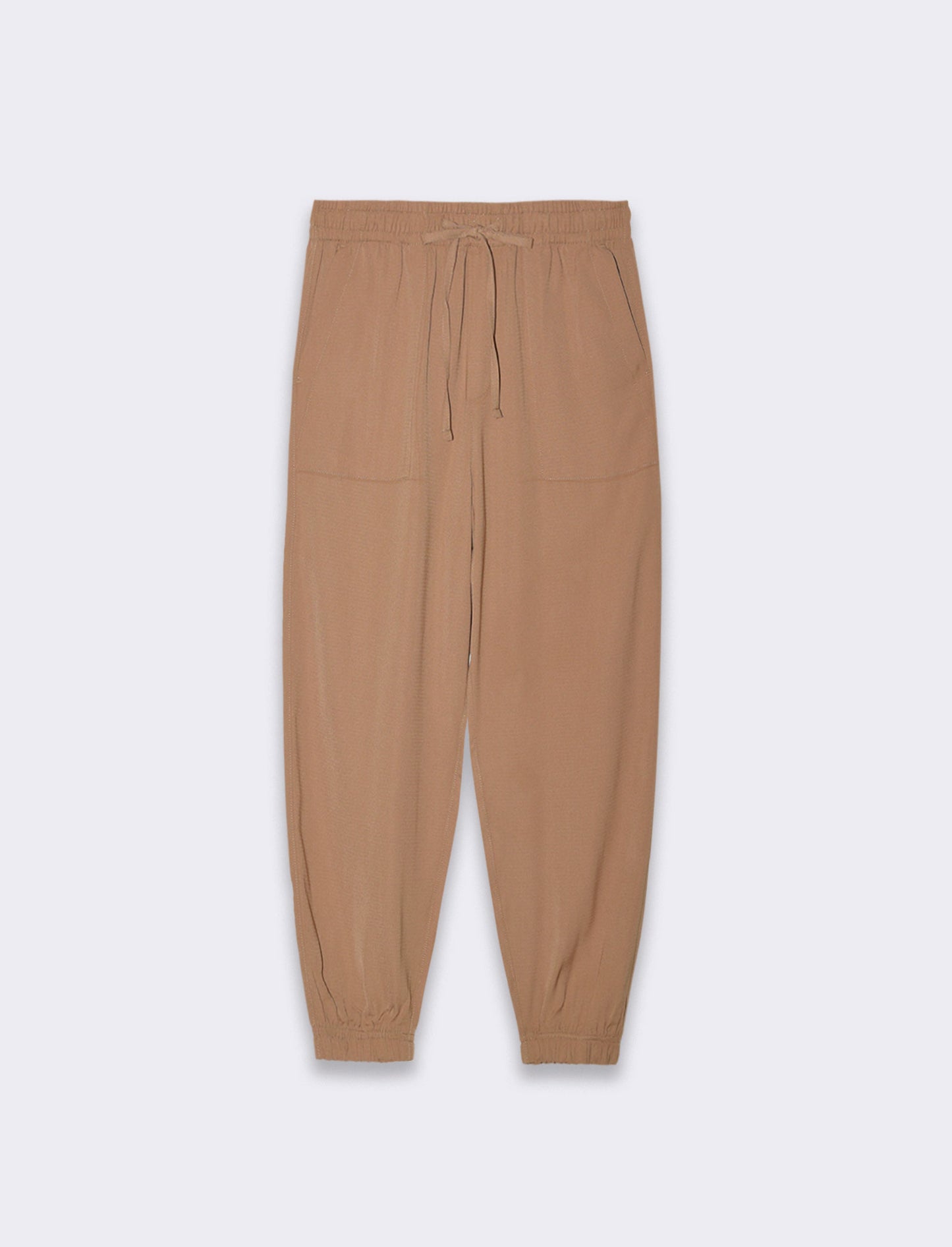 Woman's drawstring pants for comfort and style - Beige