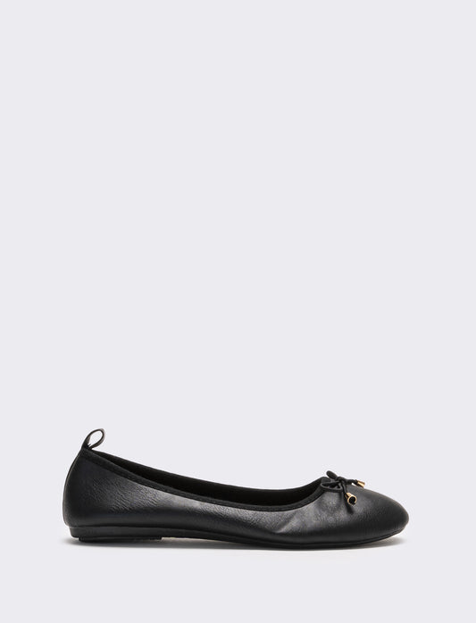 Ballerina da donna con fiocco - Nero