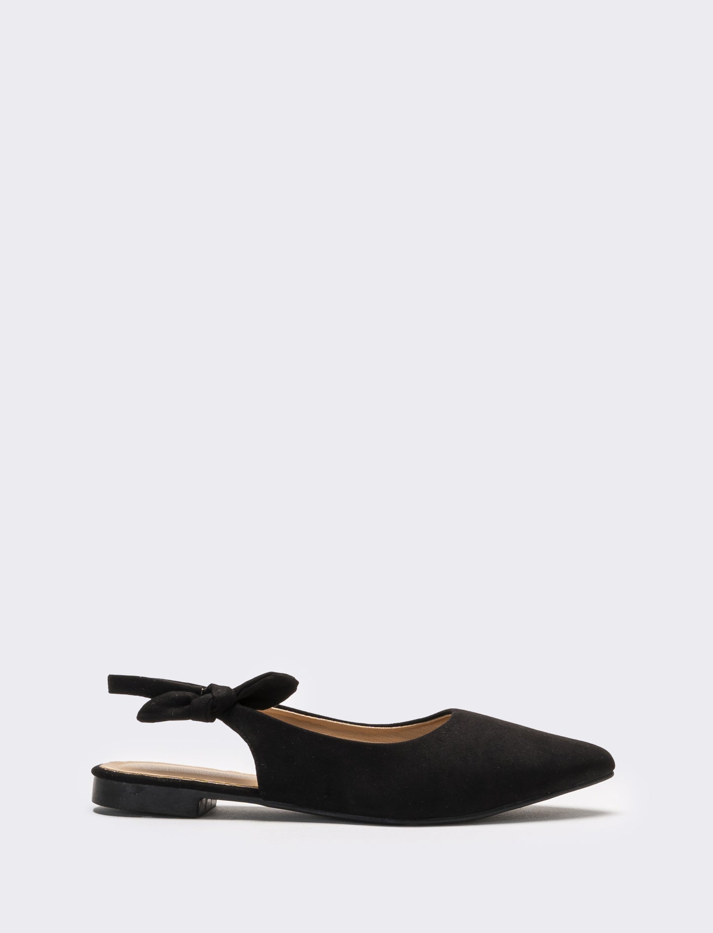 Slingback da donna con fiocco laterale - Nero