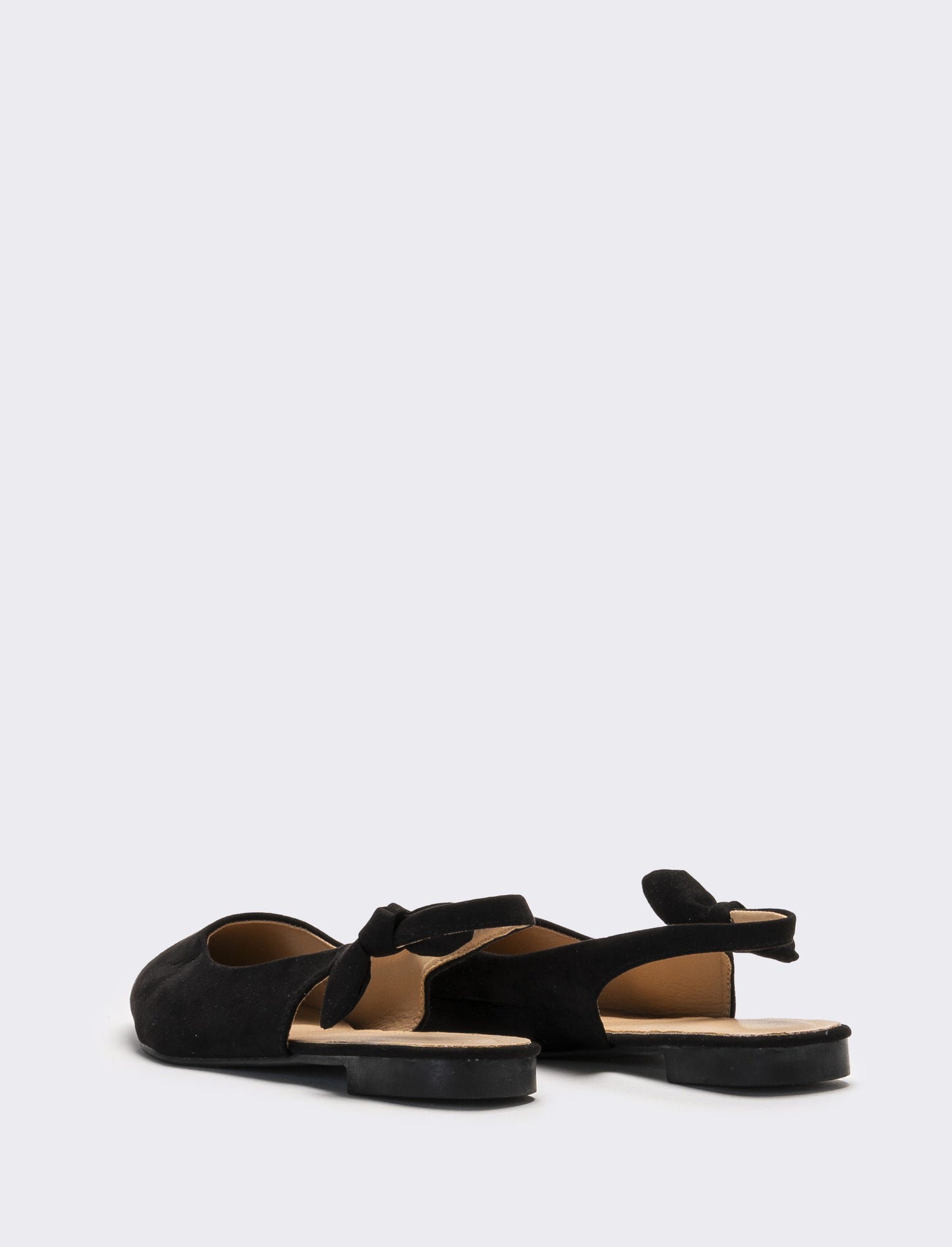 Slingback da donna con fiocco laterale - Nero