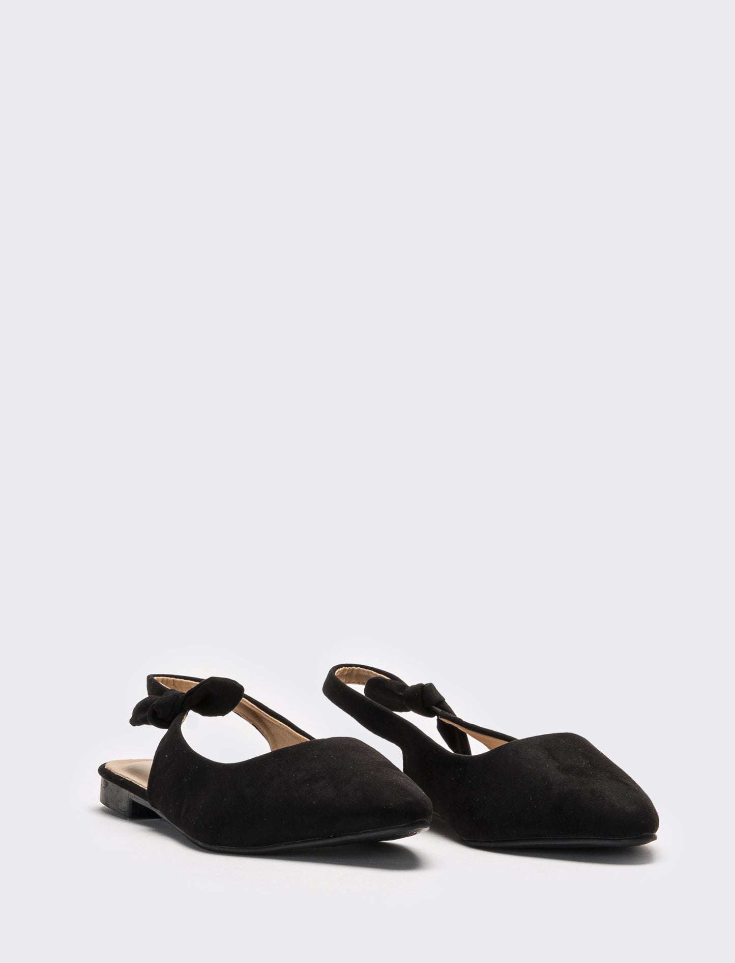Slingback da donna con fiocco laterale - Nero