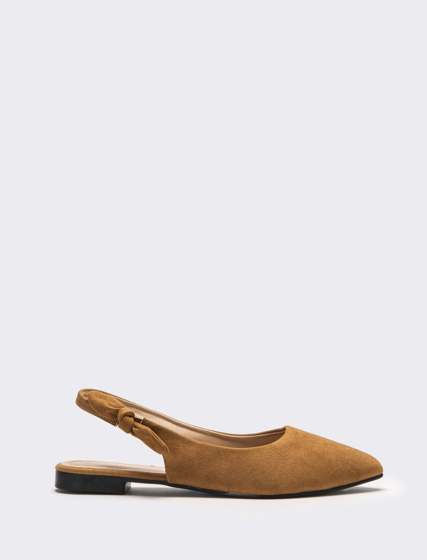 Slingback da donna con fiocco laterale - Cammello