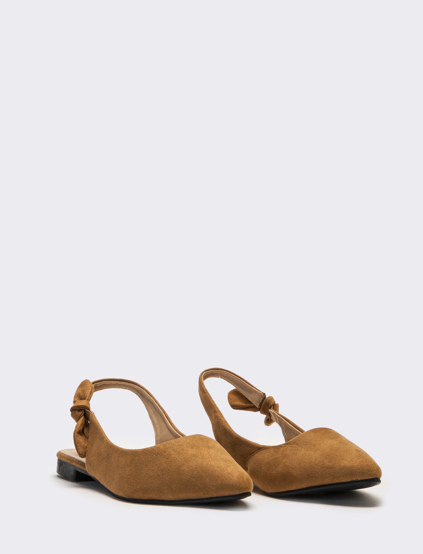 Slingback da donna con fiocco laterale - Cammello