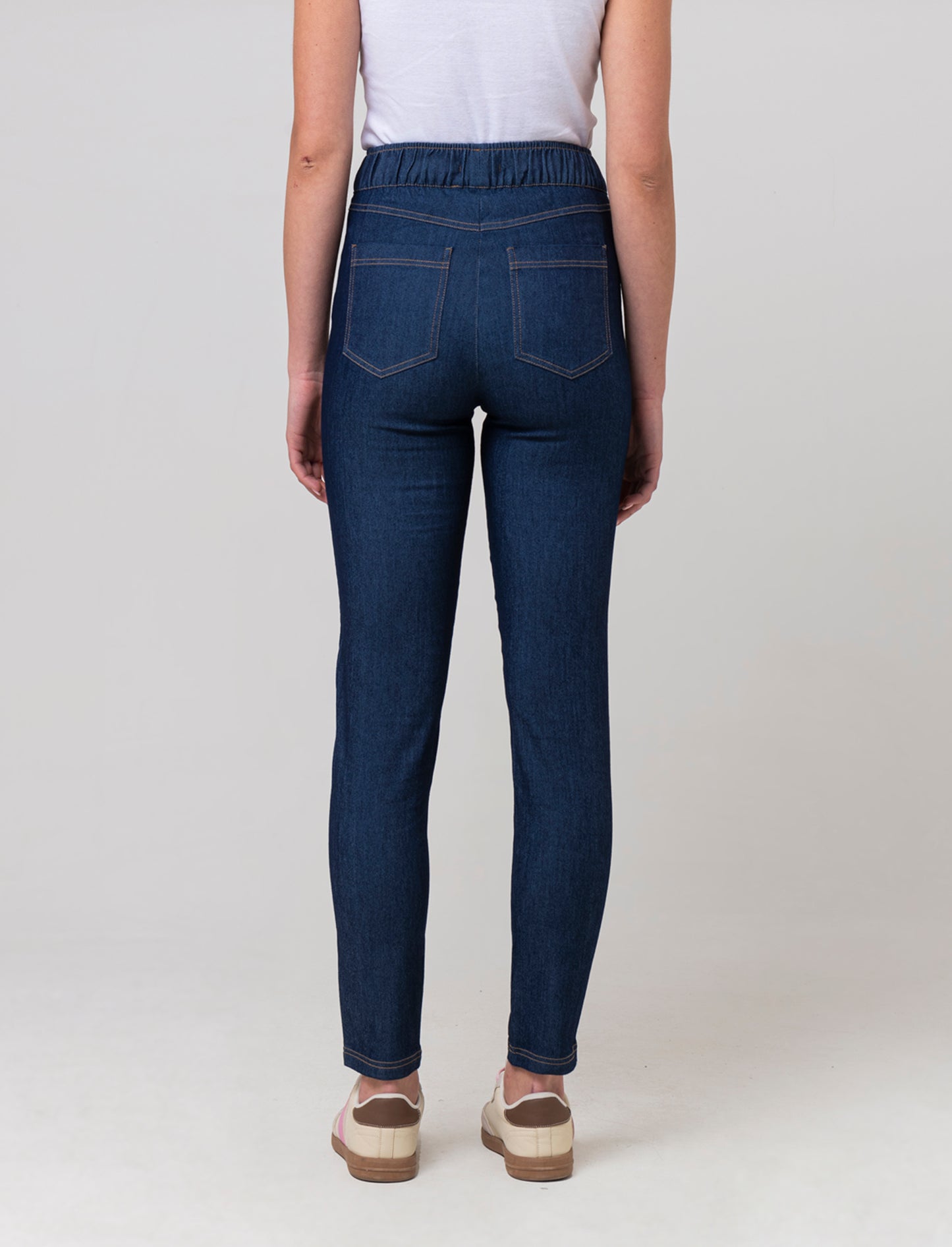 Woman's elastic waistband pants - Blue