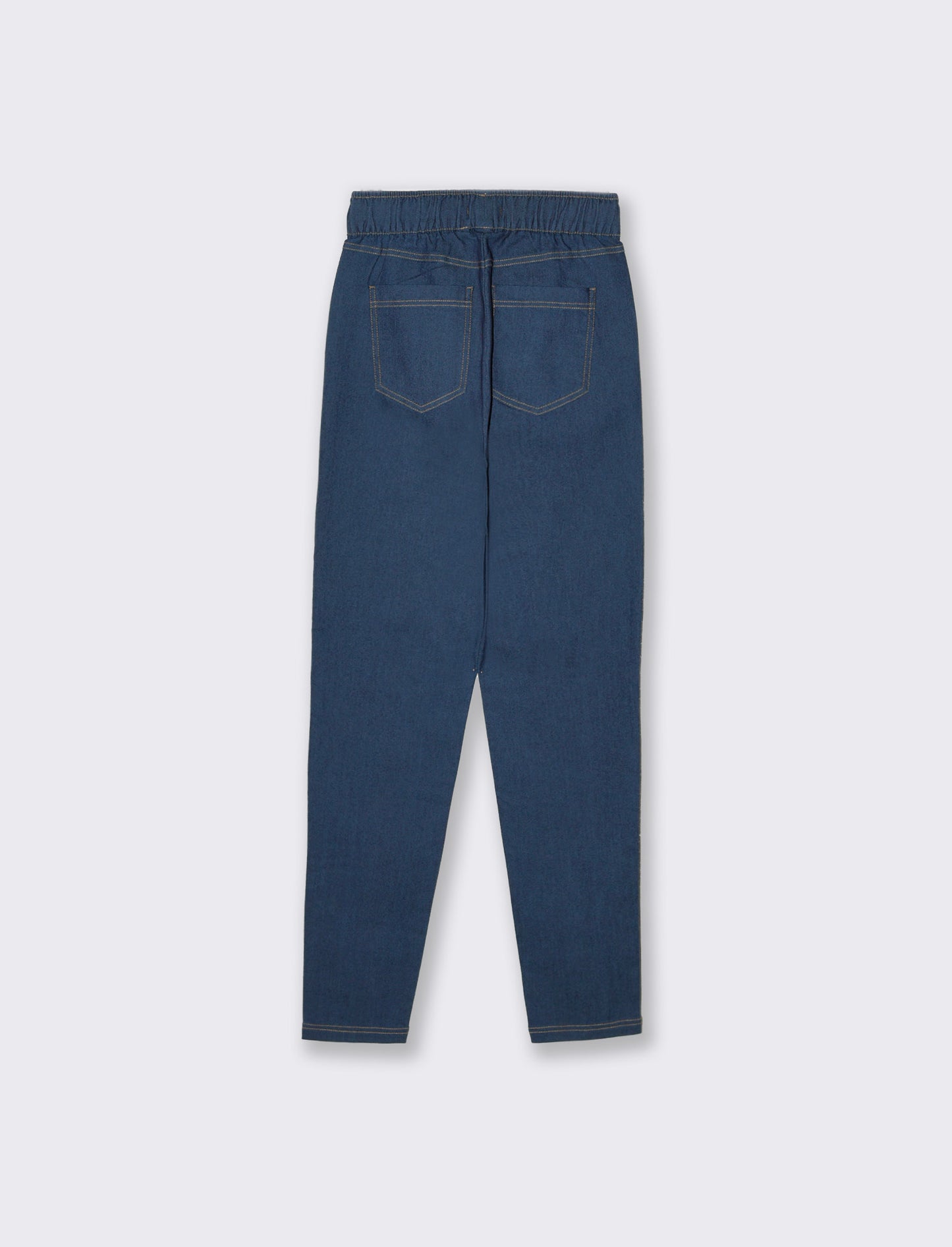 Woman's elastic waistband pants - Blue