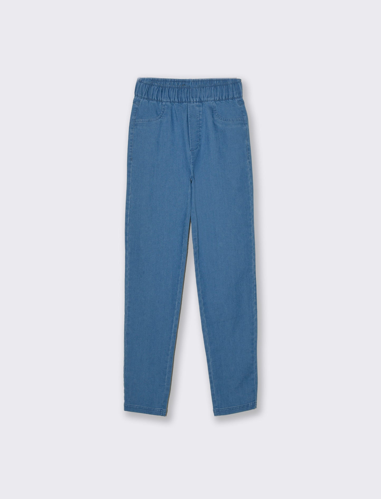 Woman's elastic waistband pants - Blue