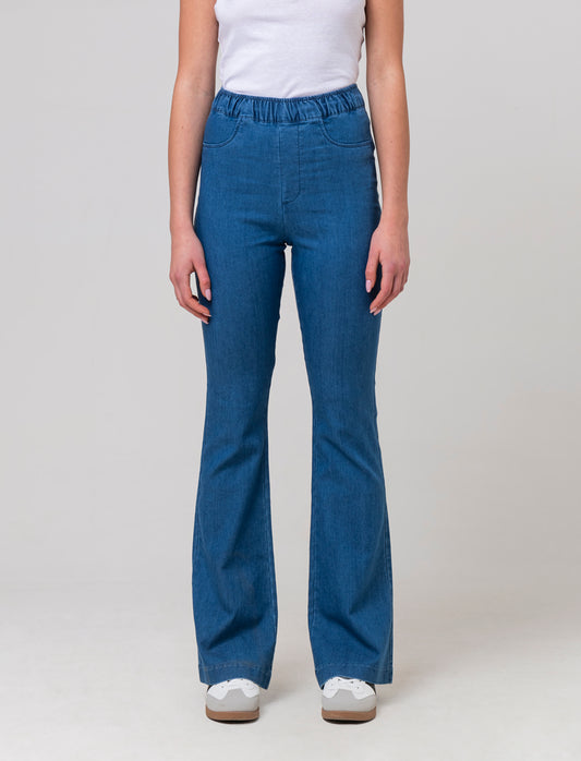Woman's flared pants for stylish comfort - Blue