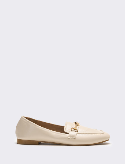 Mocassino da donna con morsetto - Beige