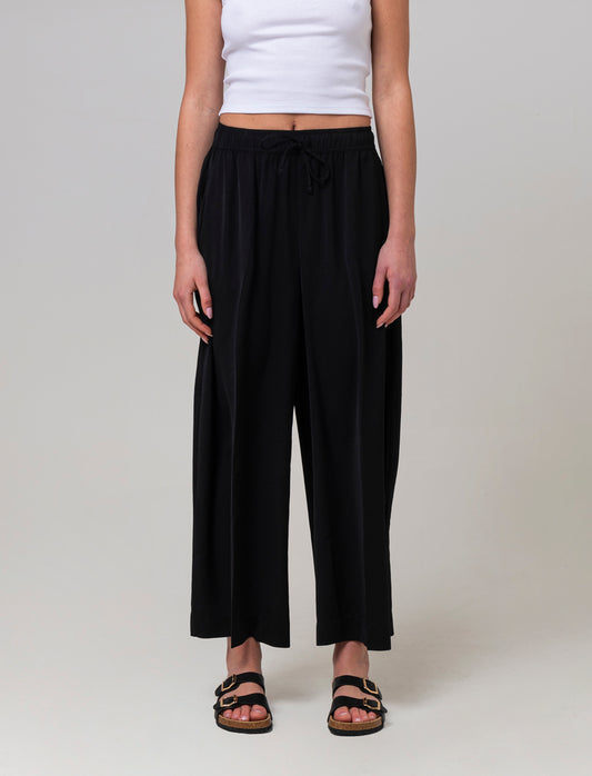 Pantalone con coulisse da donna - Nero