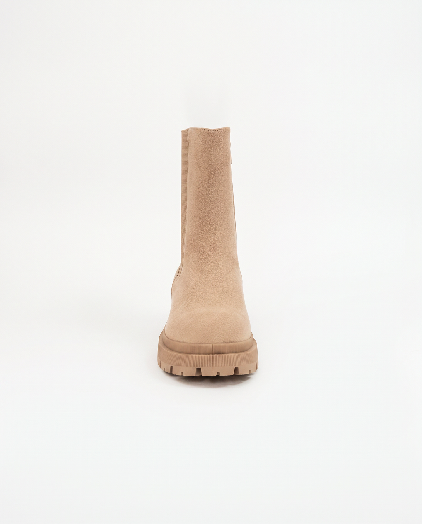 Chelsea Microfiber Ankle Boots - Beige