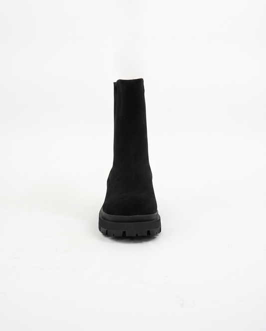 Chelsea Microfiber Ankle Boots - Black