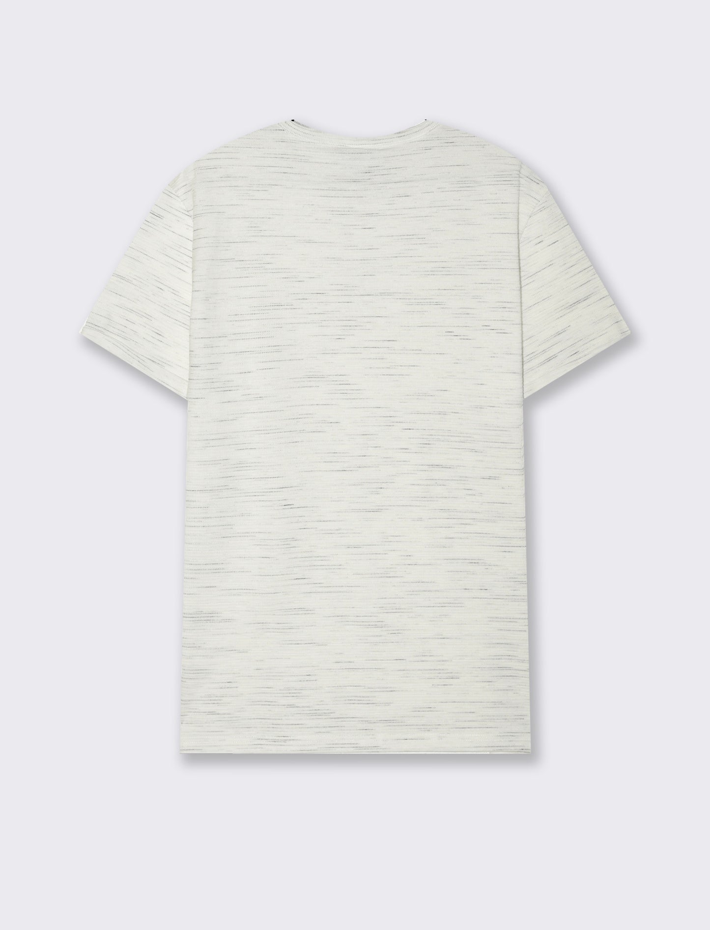 T-shirt serafino struttura slub injected da uomo - Bianco