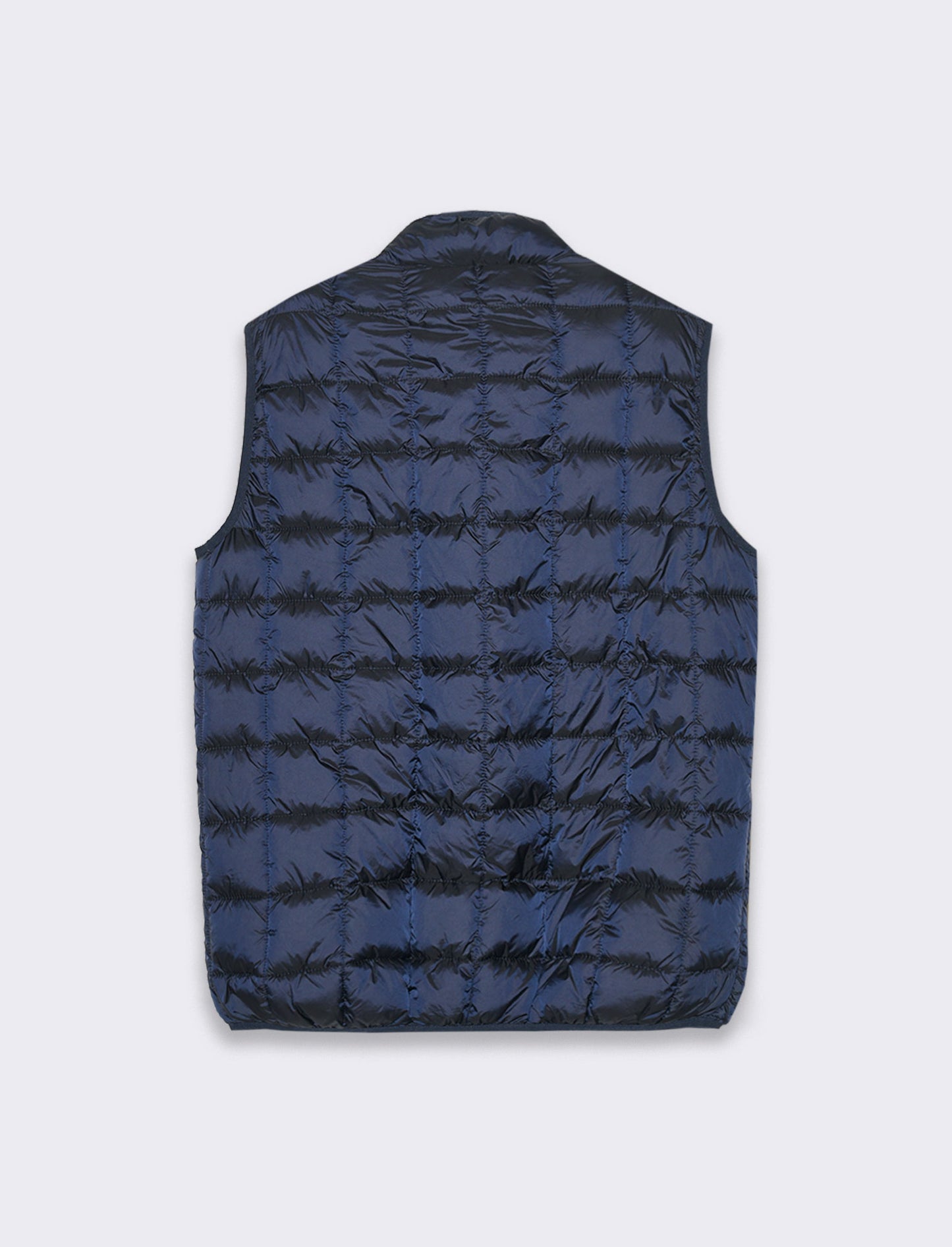 Man's padded sleeveless jacket with iridescent effect - Blue