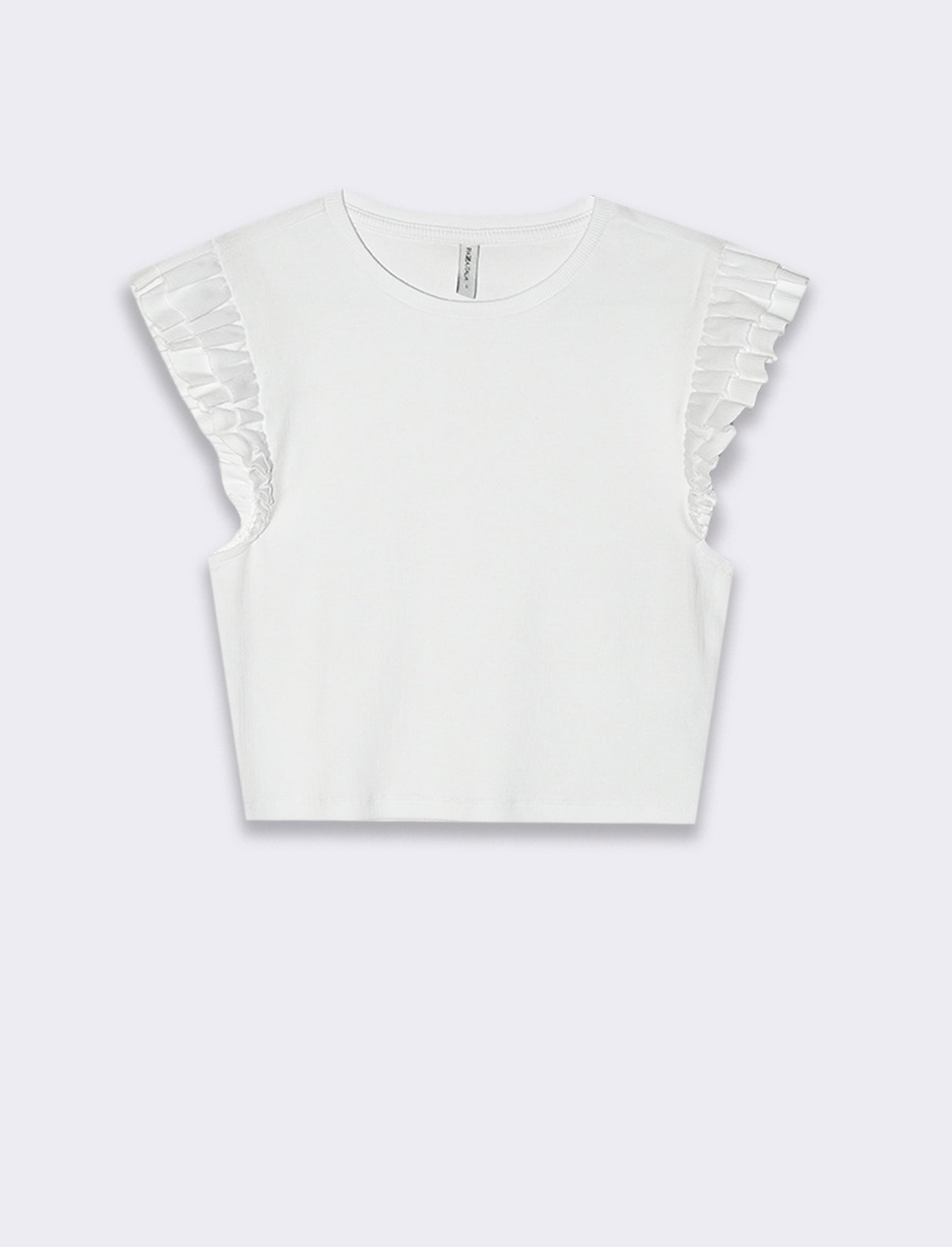Top con rouches da donna - Bianco