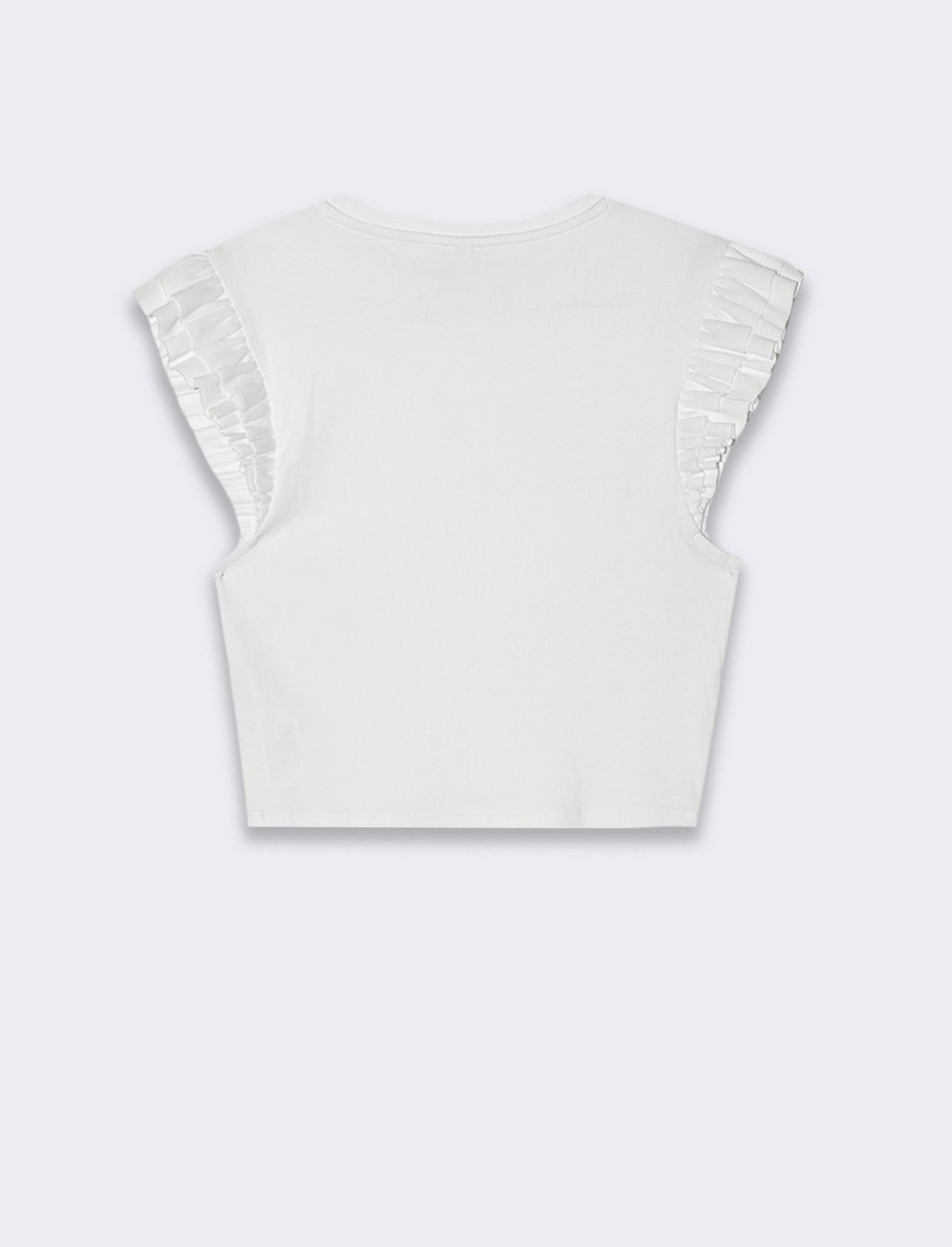 Top con rouches da donna - Bianco
