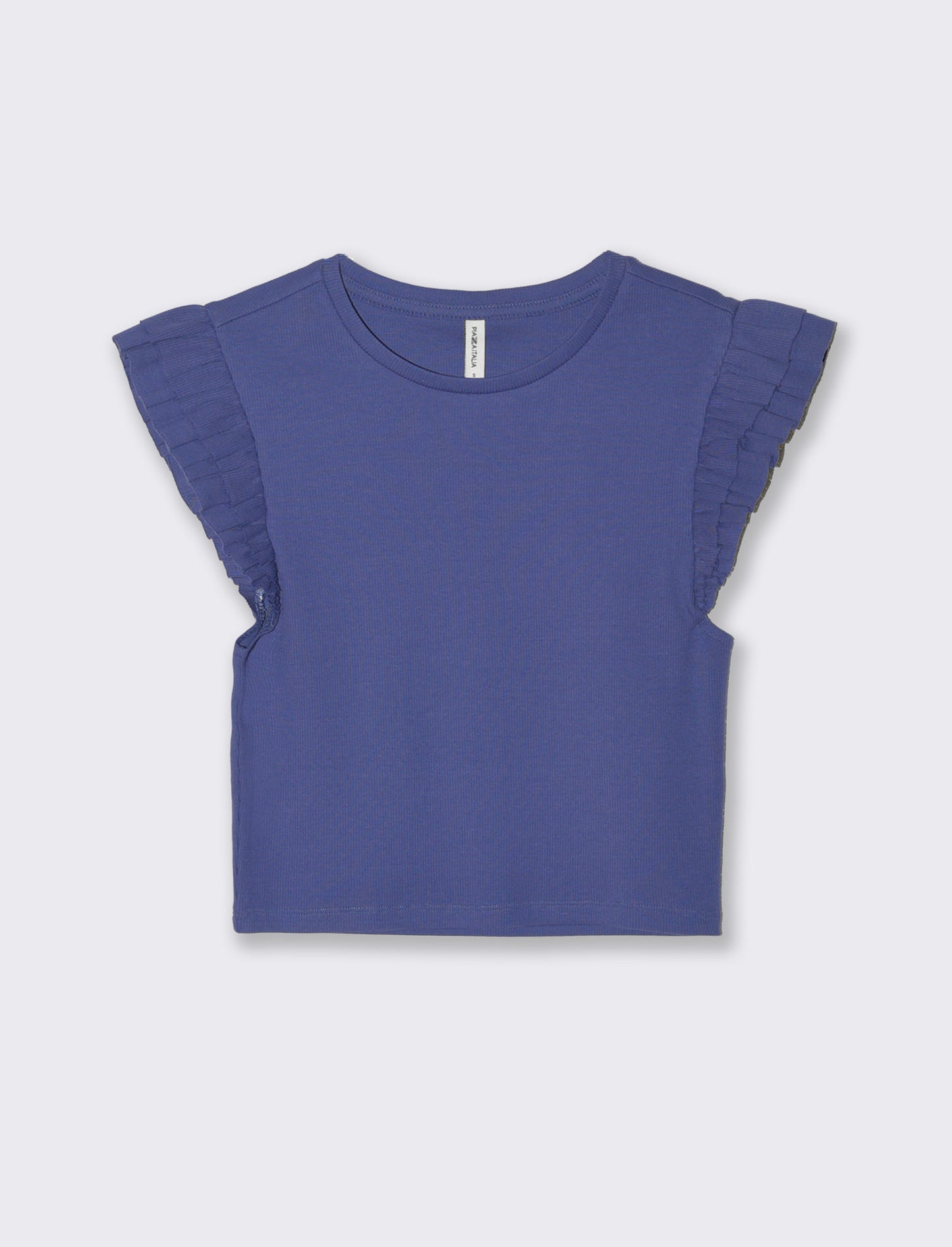 Top con rouches da donna - Mirtillo