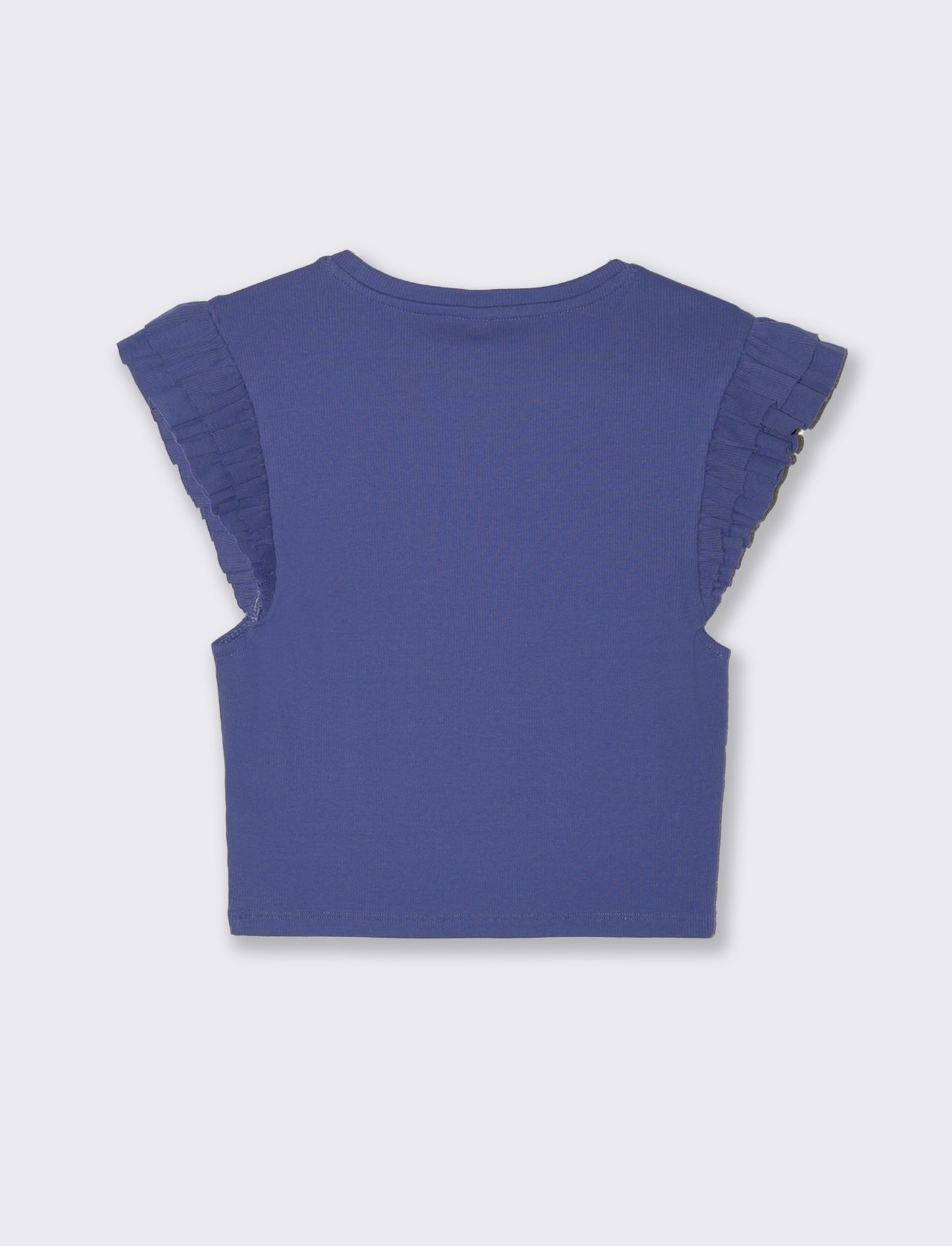 Top con rouches da donna - Mirtillo