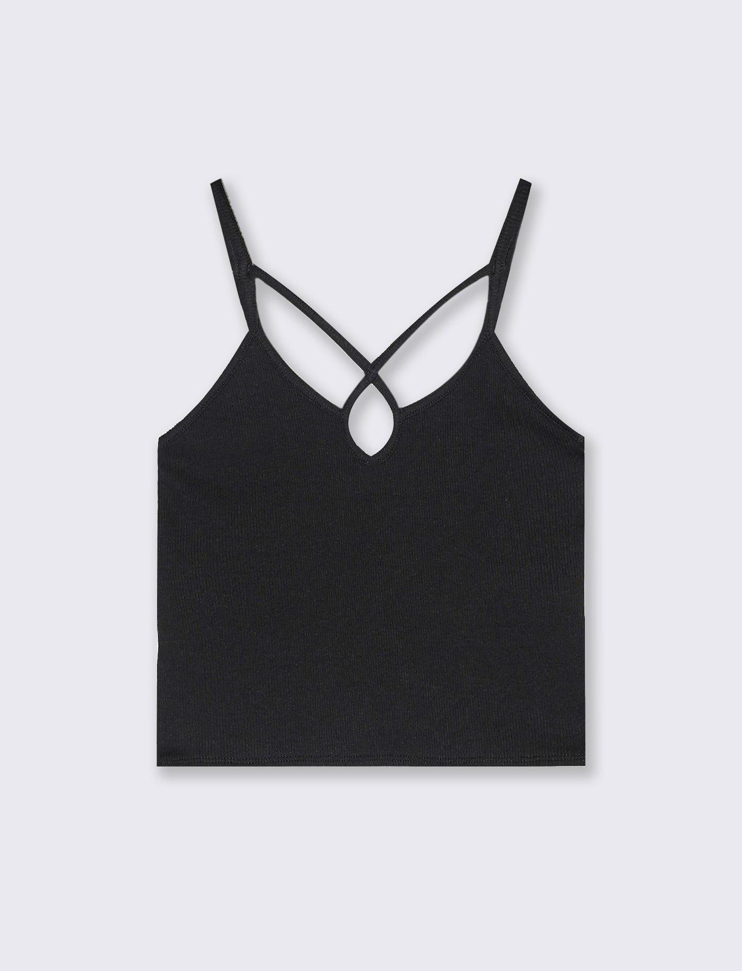 Top a costine da donna - Nero