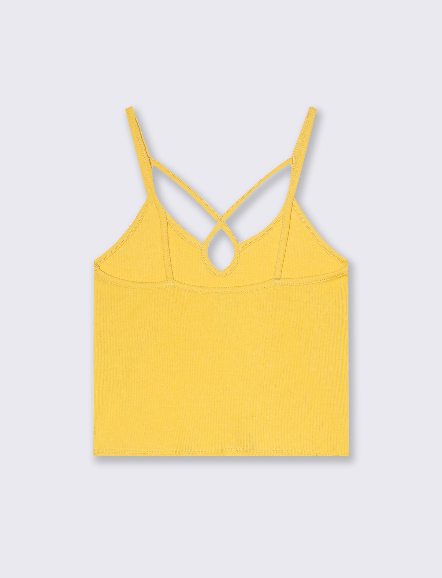 Top a costine da donna - Giallo limone
