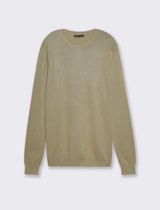 Maglia basic in filato comfort da uomo - Verde salvia