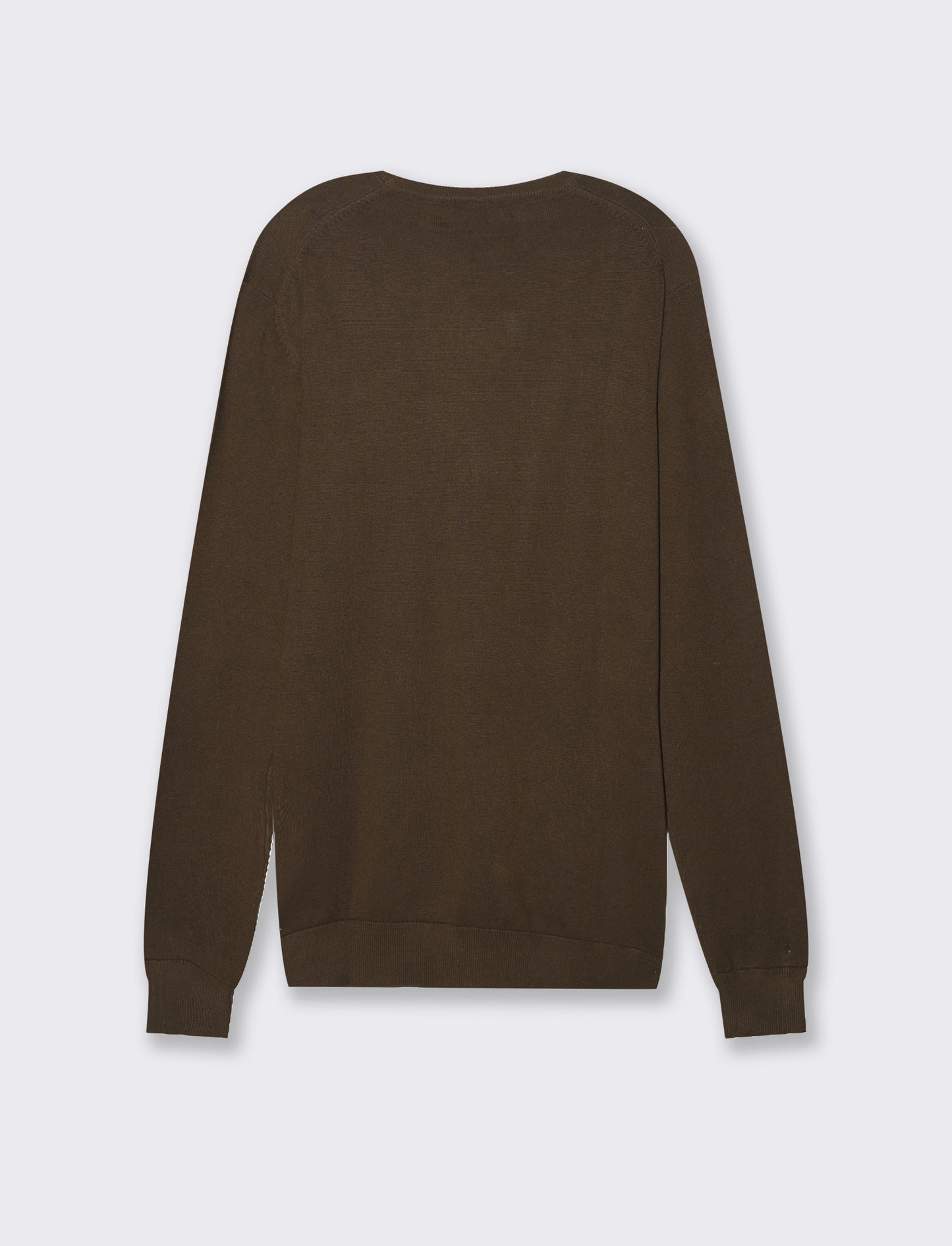 Maglia basic in filato comfort da uomo - Moro