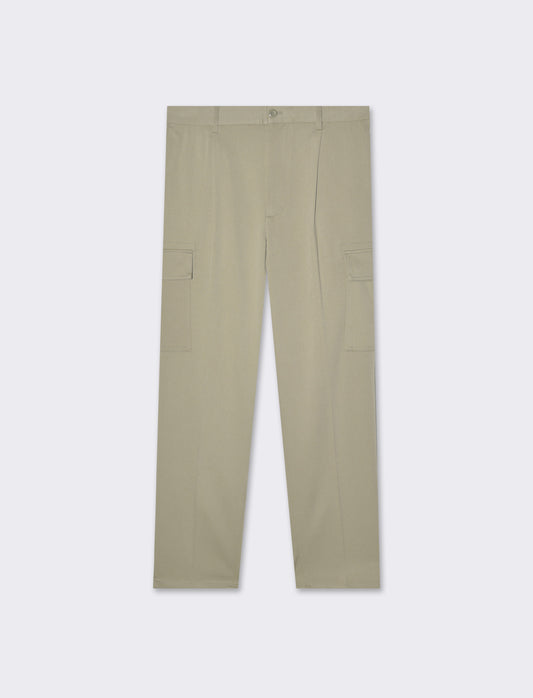 Man's tailored cargo chino pants - Green