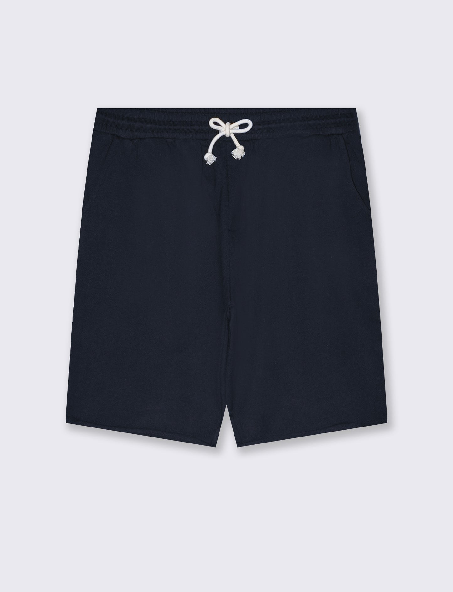 Bermuda basic in felpa con vita jogger da uomo - Blu