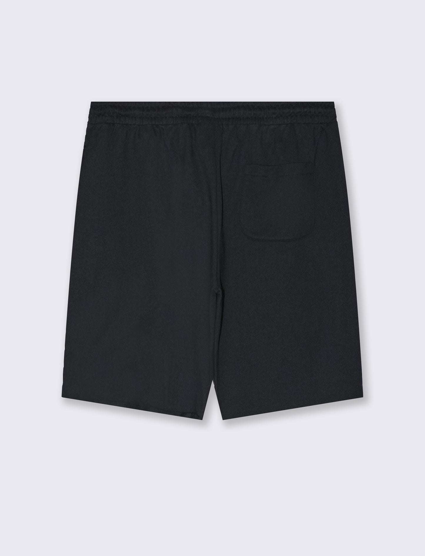 Bermuda basic in felpa con vita jogger da uomo - Nero