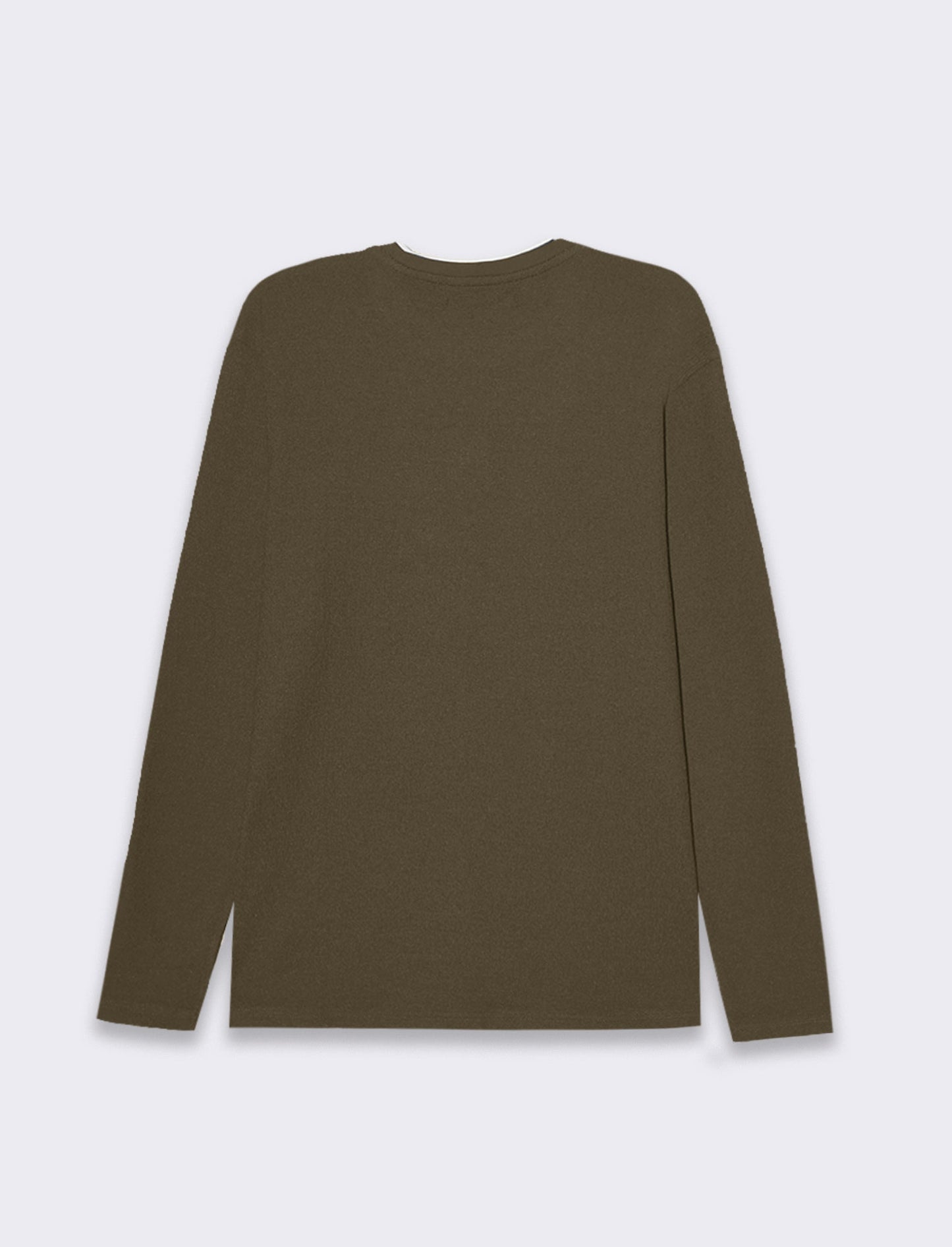 Maglia girocollo struttura jacquard da uomo - Verde kaki